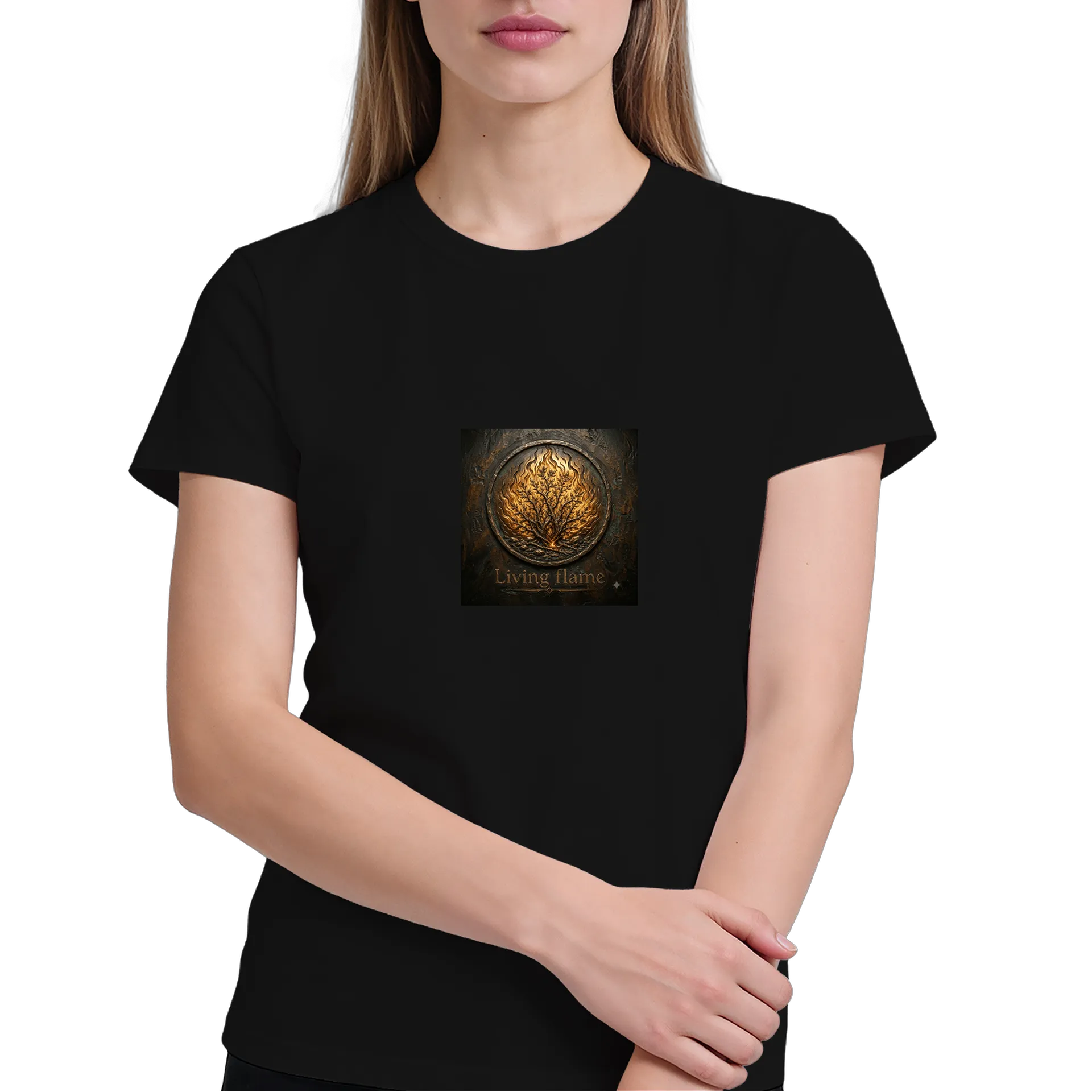 Camiseta Living Flame 100% Algodão Preto de Magno — imagem 3 de 6