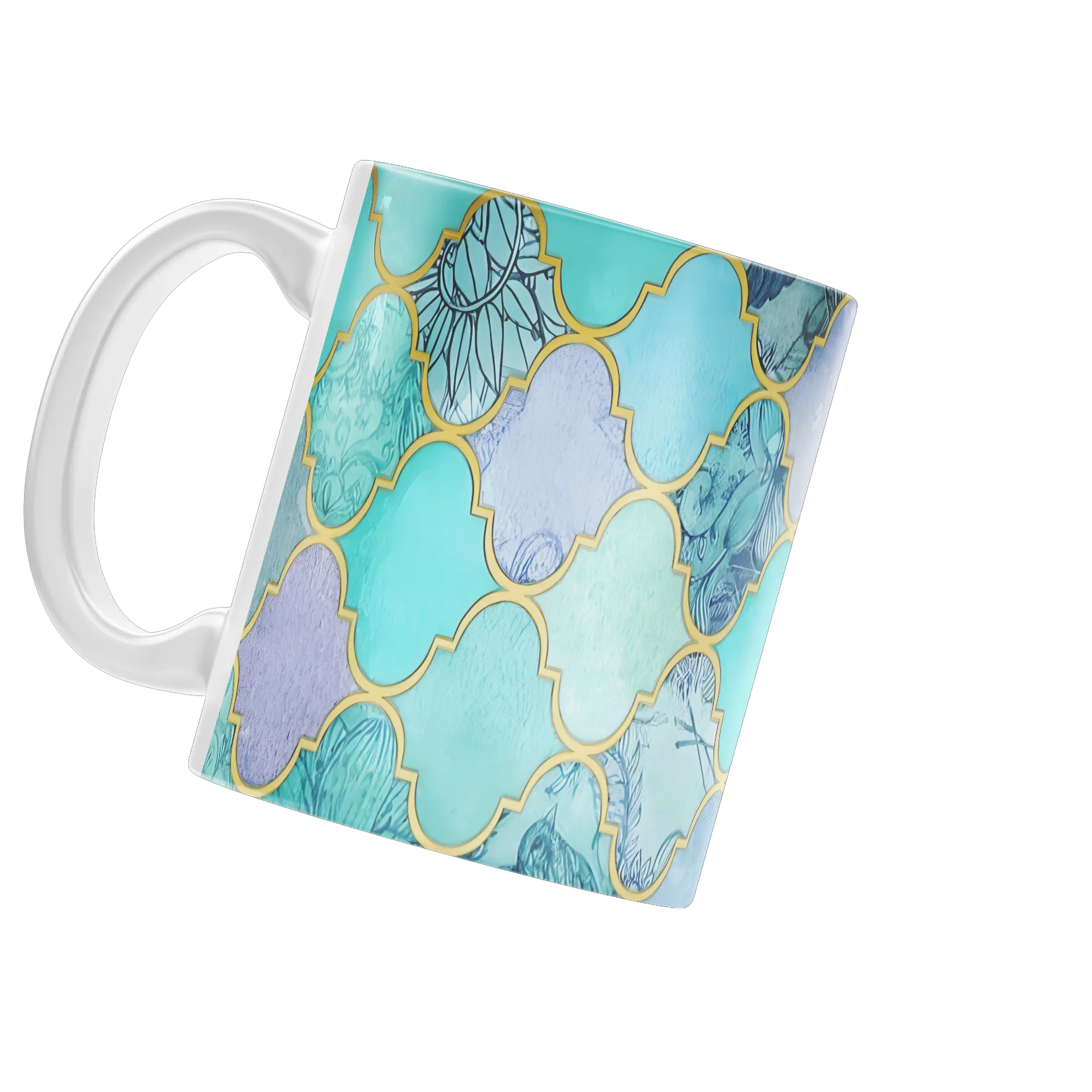 Caneca Porcelana Amostras de Arte Colorida 325ml - Imagem 3
