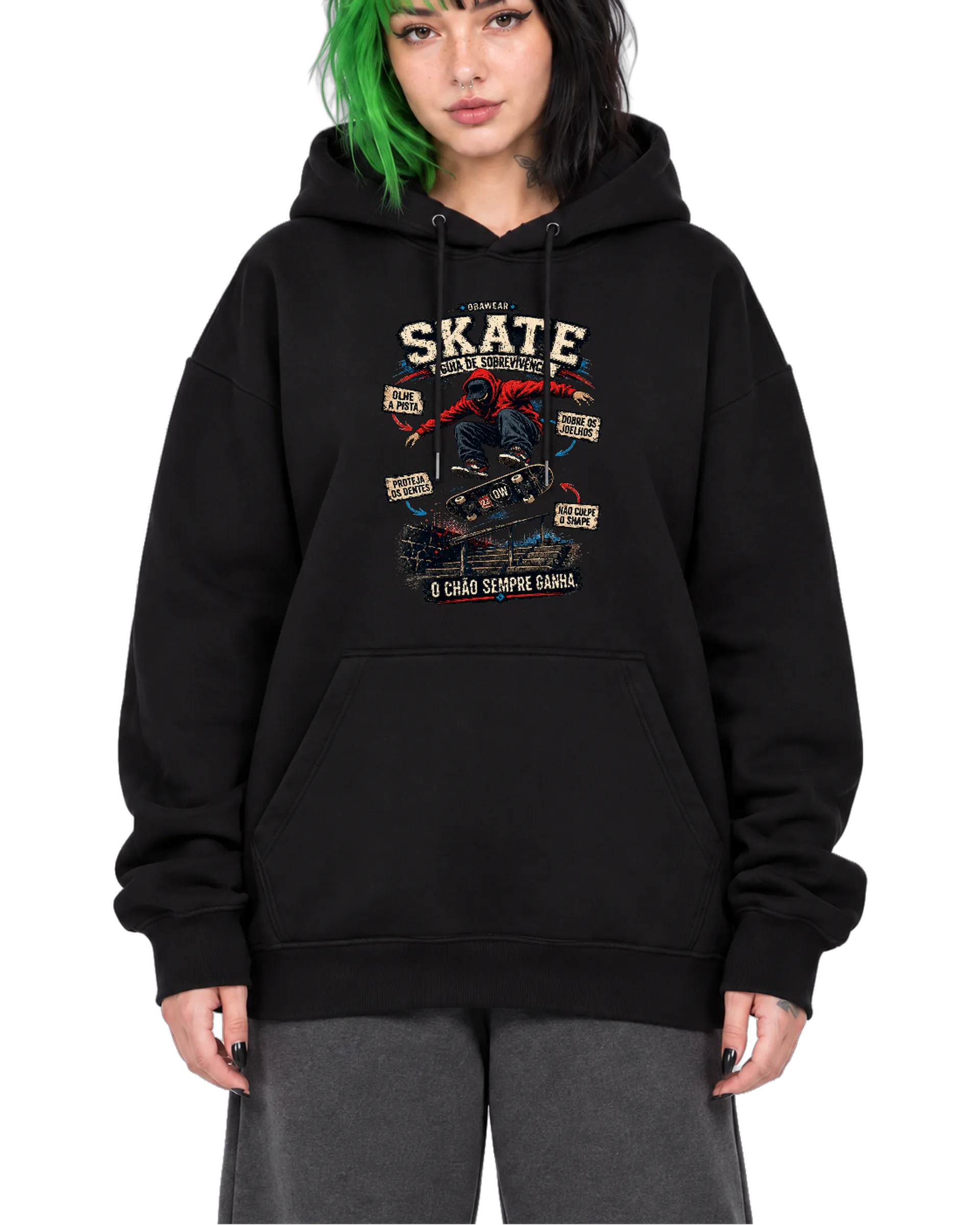 Moletom Canguru obawear Skate - Imagem 1