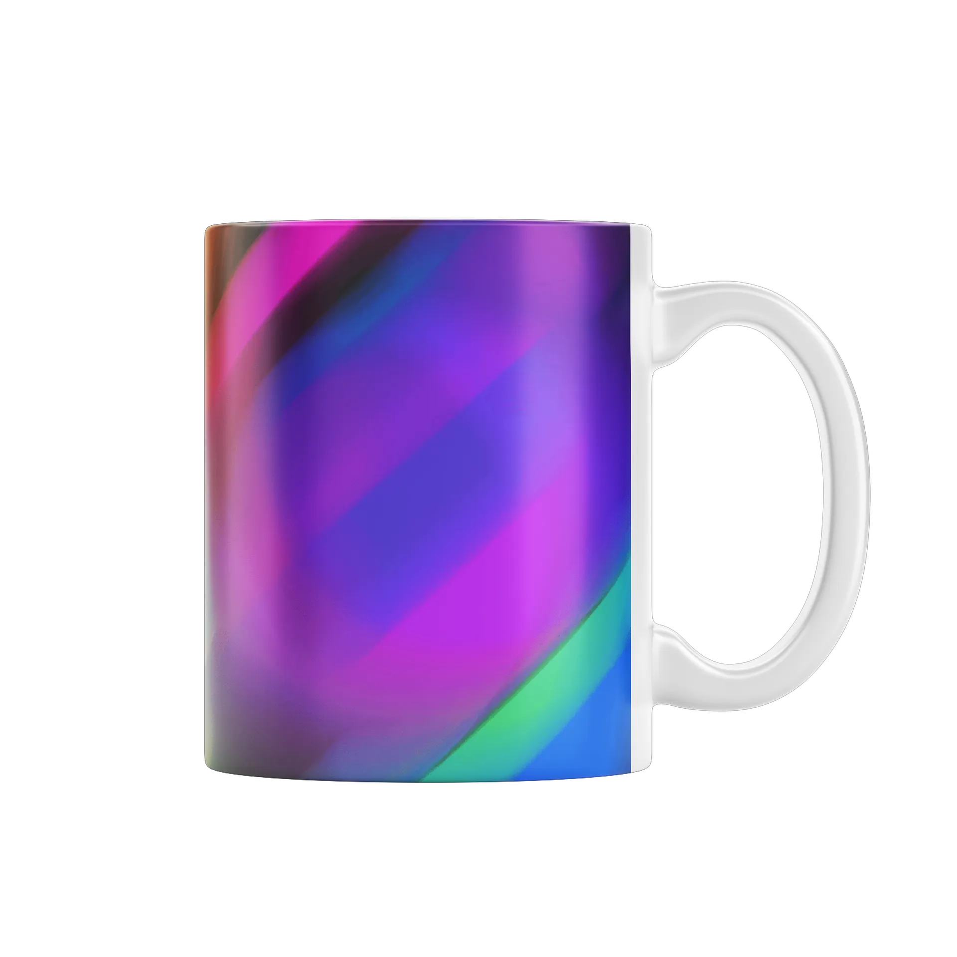 Caneca Porcelana Estampa Colorida Abstrata 325ml - Imagem 1