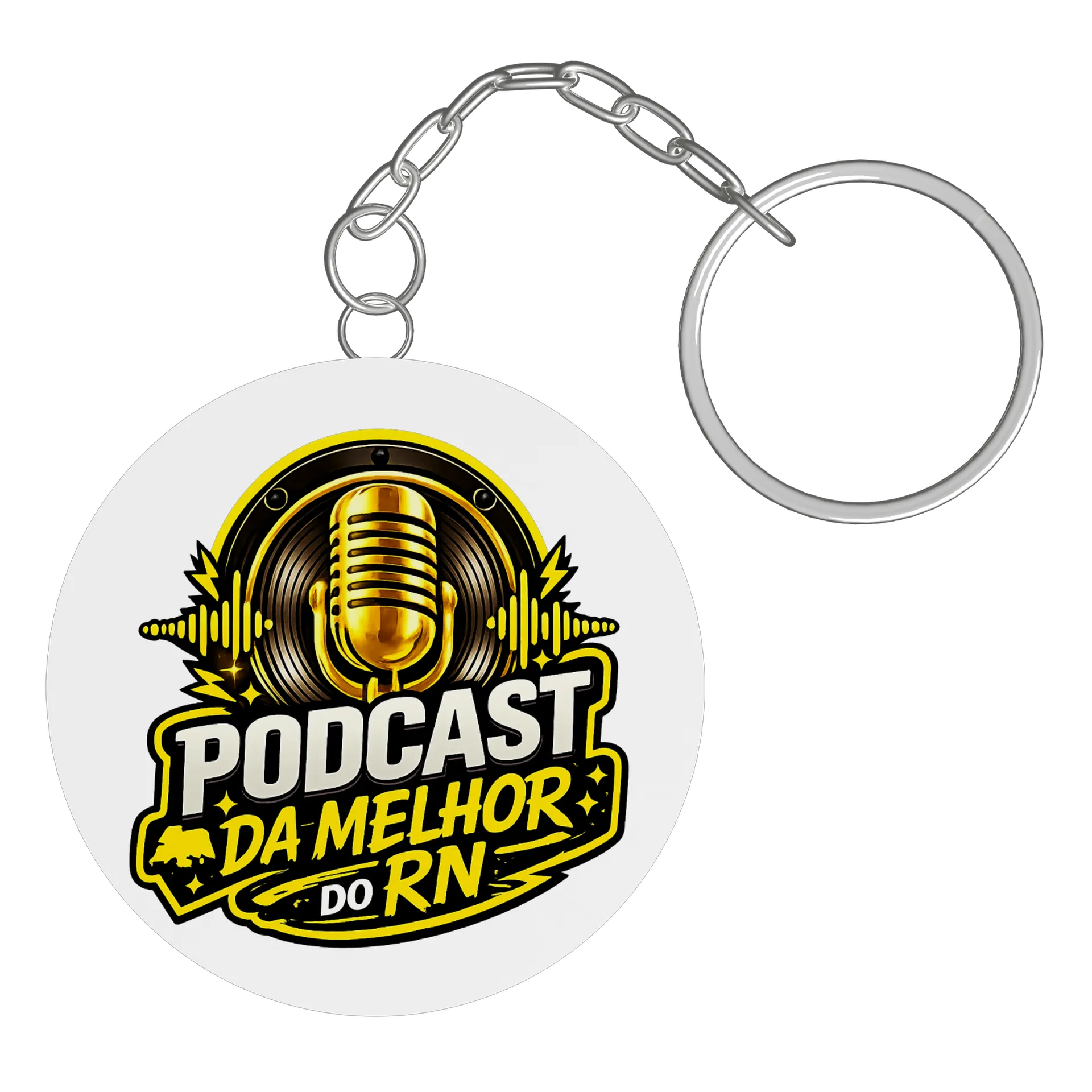 Chaveiro personalizado de PODCAST DA MELHOR DO RN