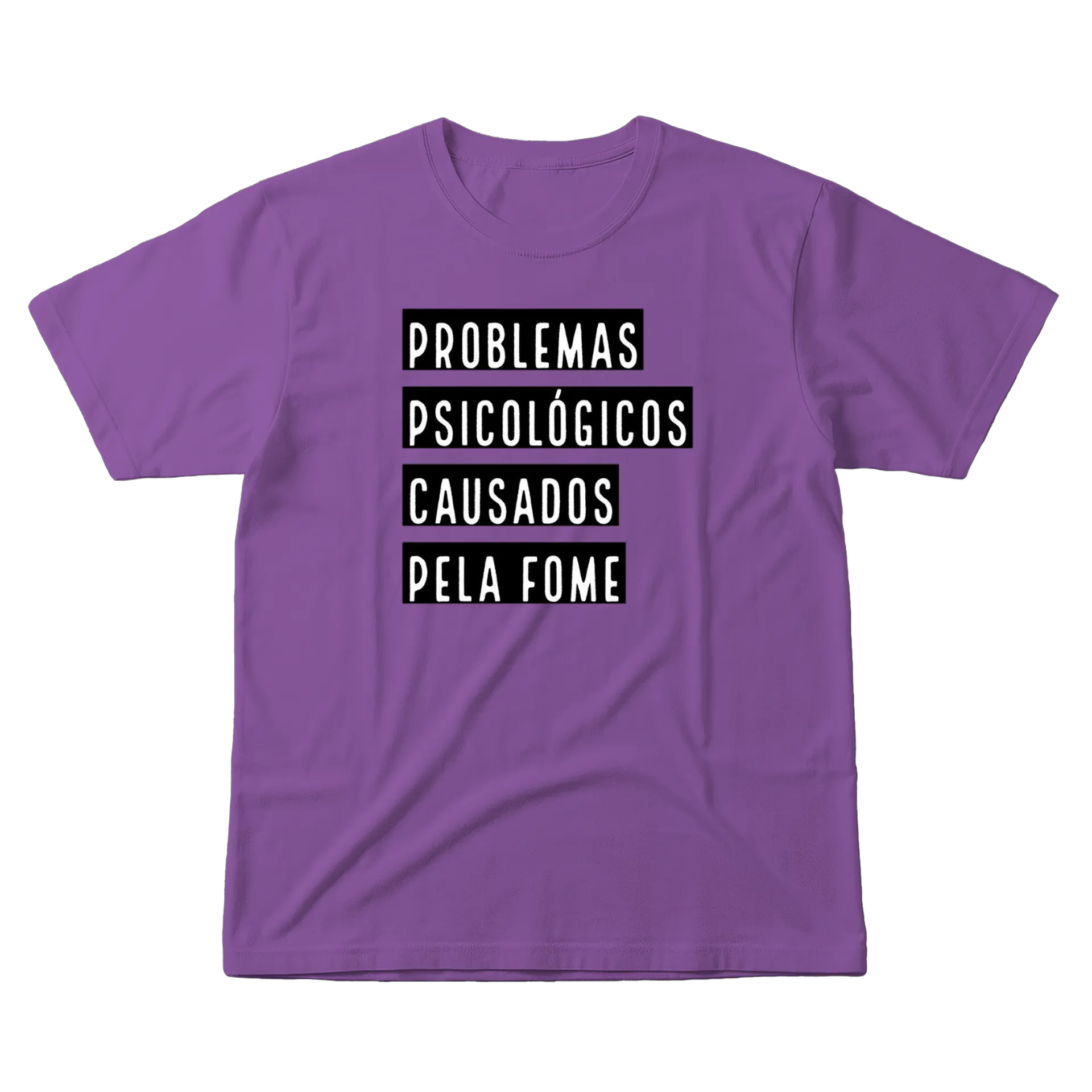 Camiseta Estampa Tipográfica Problemas Psicológicos 100% de Guihh