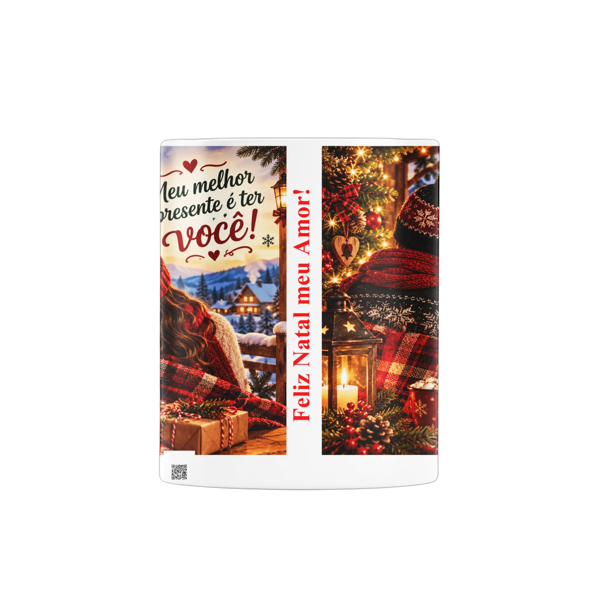 Caneca Natal Romântico com Frase Meu Melhor Presente 325ml - Imagem 2