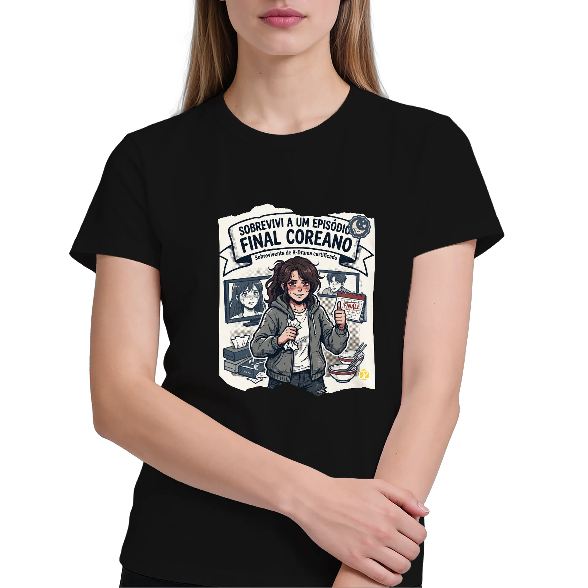 Camiseta Sobrevivi A Um Espisódio Final Coreano - Imagem 4