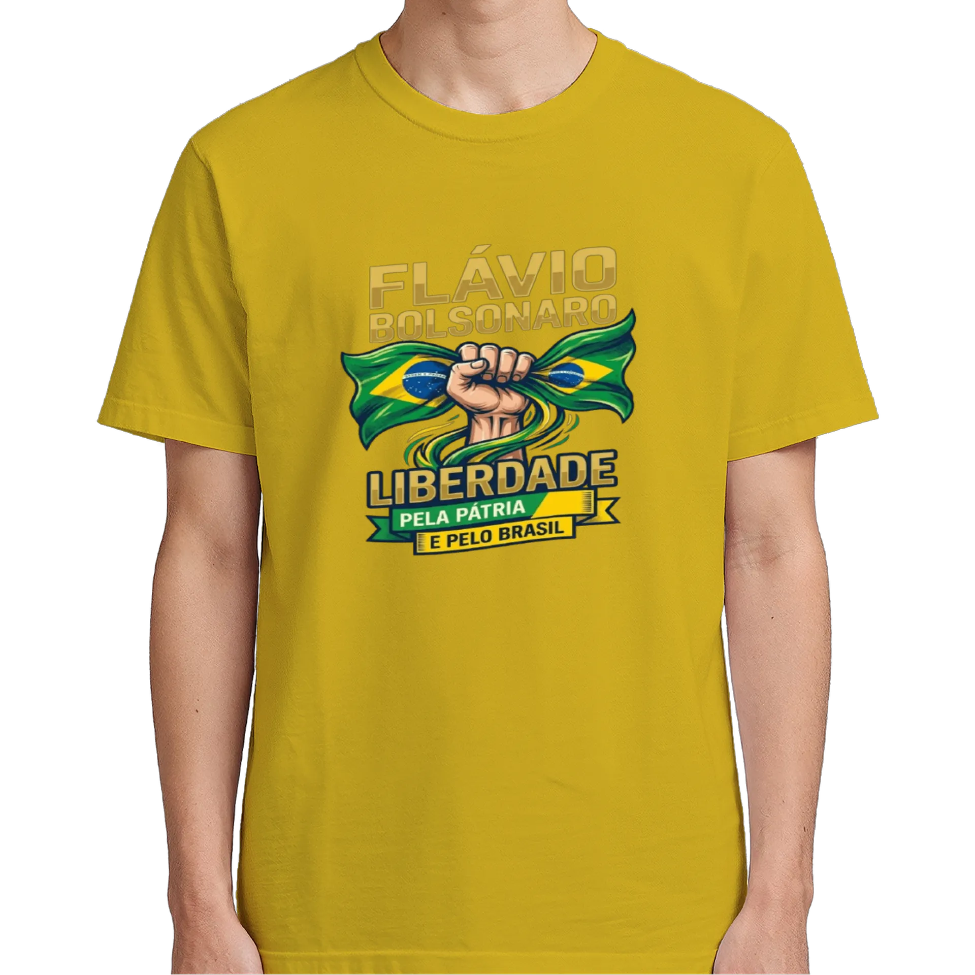 Camiseta Estampa Liberdade Brasil 100% Algodão - Imagem 5