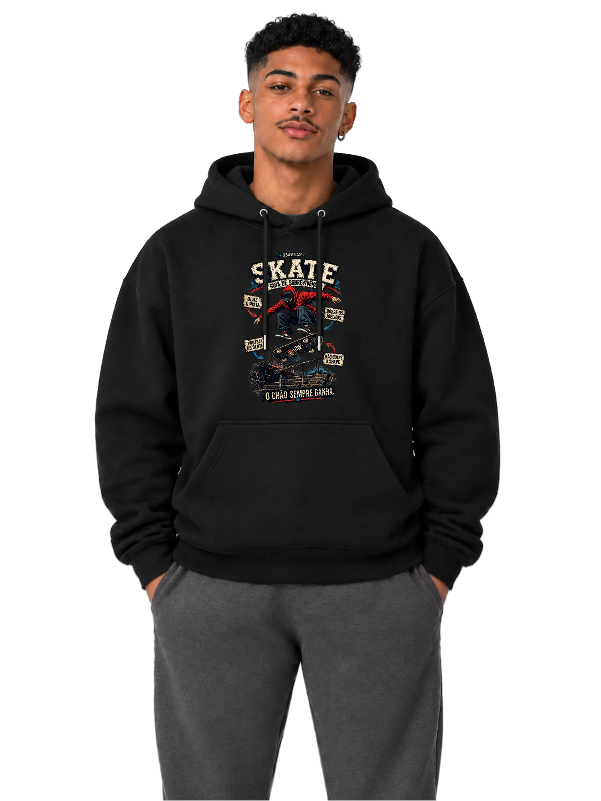 Moletom Canguru obawear Skate - Imagem 3