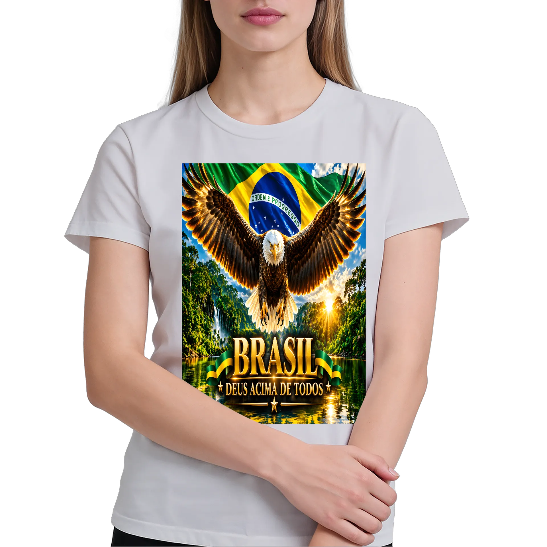 Camiseta patriota Vermelho 100% Algodão - Imagem 3