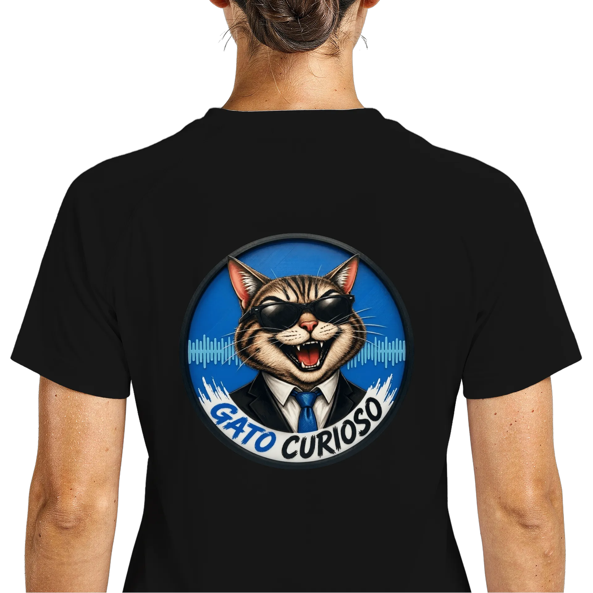 Camiseta DryFit de Gato Curioso  — imagem 5 de 6