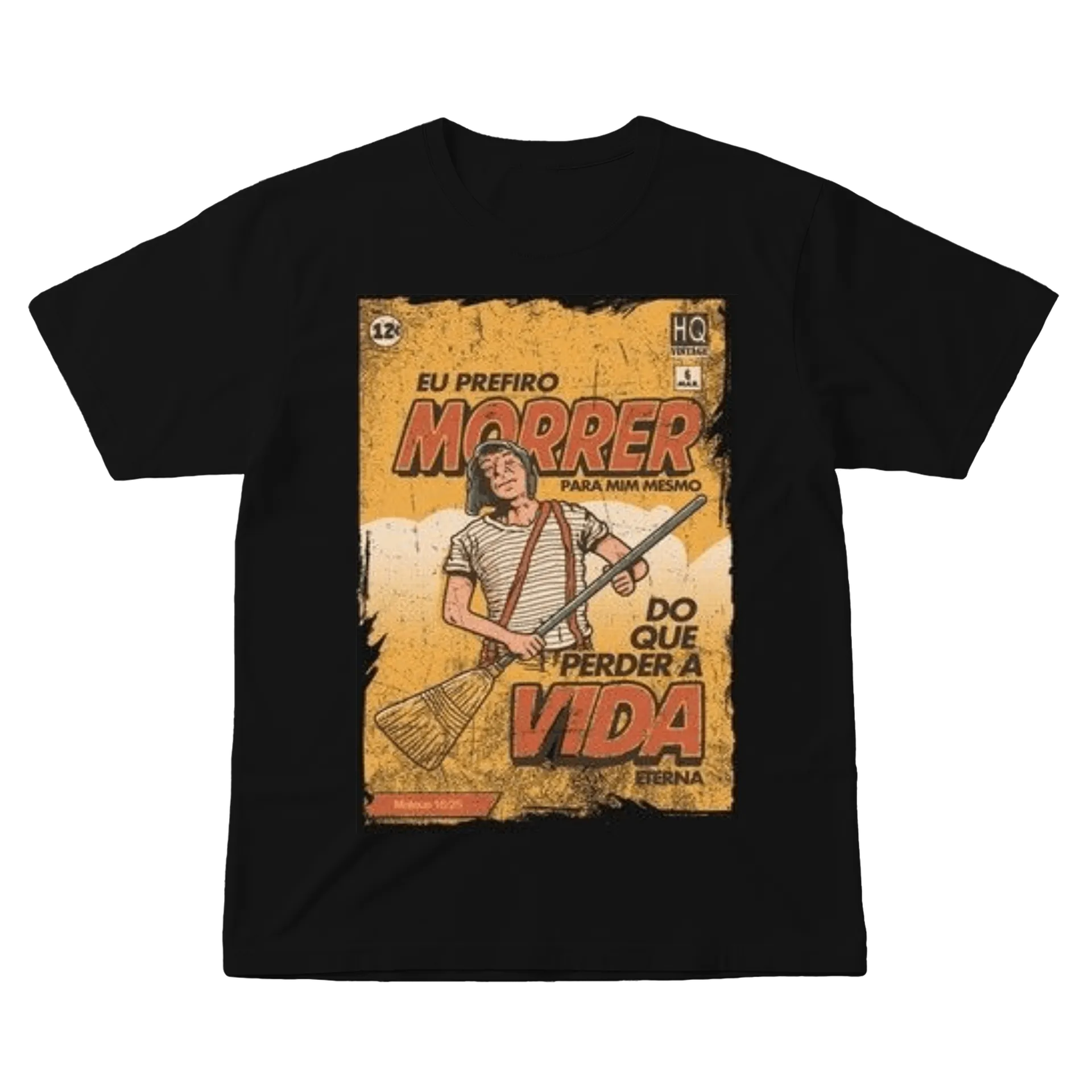 Camiseta Estampa Quadrinhos Morre Vida 100% Algodão de Redeem Wear