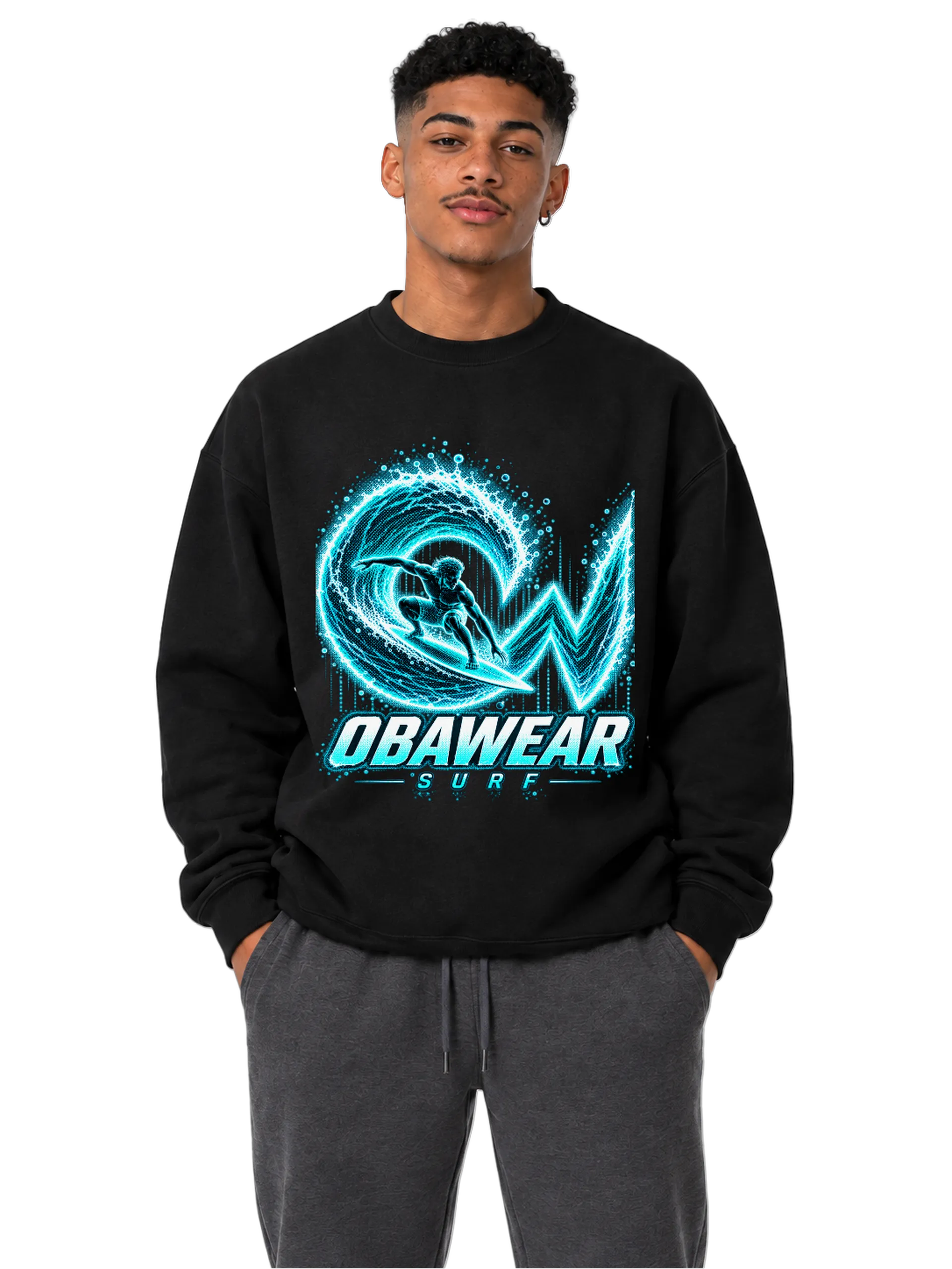 Suéter personalizado OBAWEAR SURF Holo wave  - Imagem 3