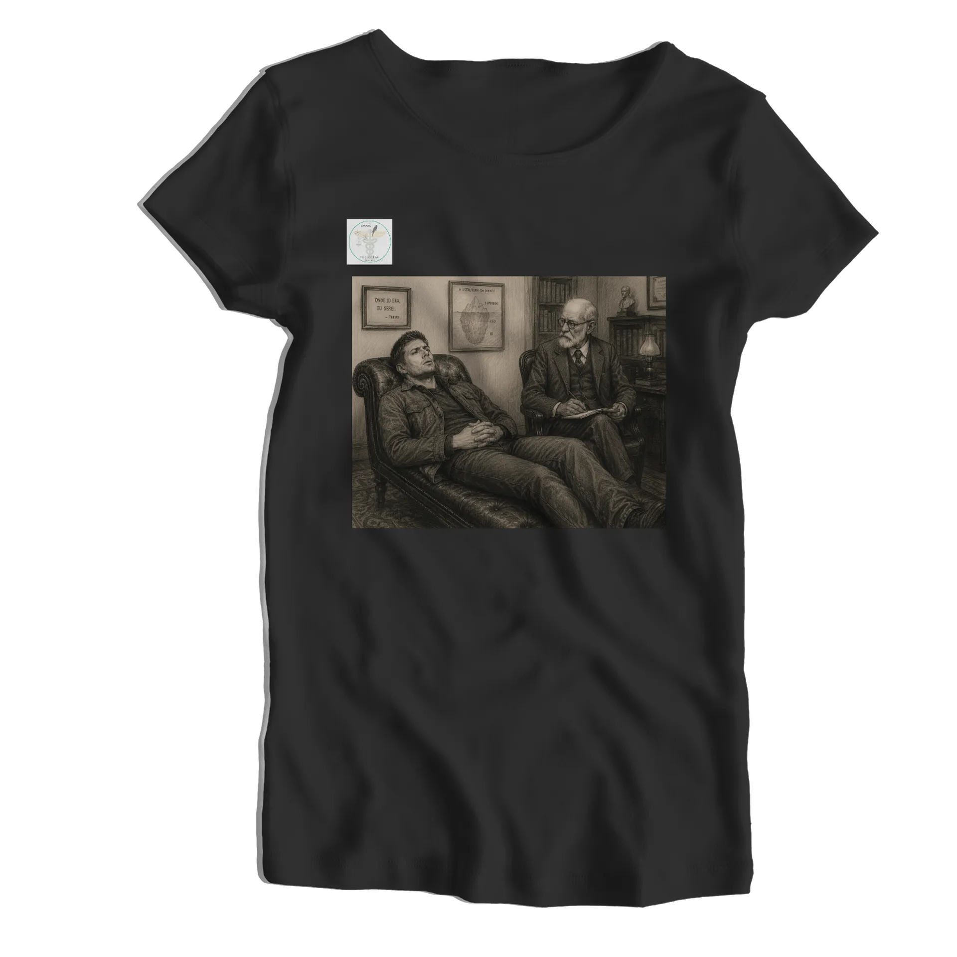 Camiseta Babylook Psicologia Freud 100% Algodão - Imagem 1