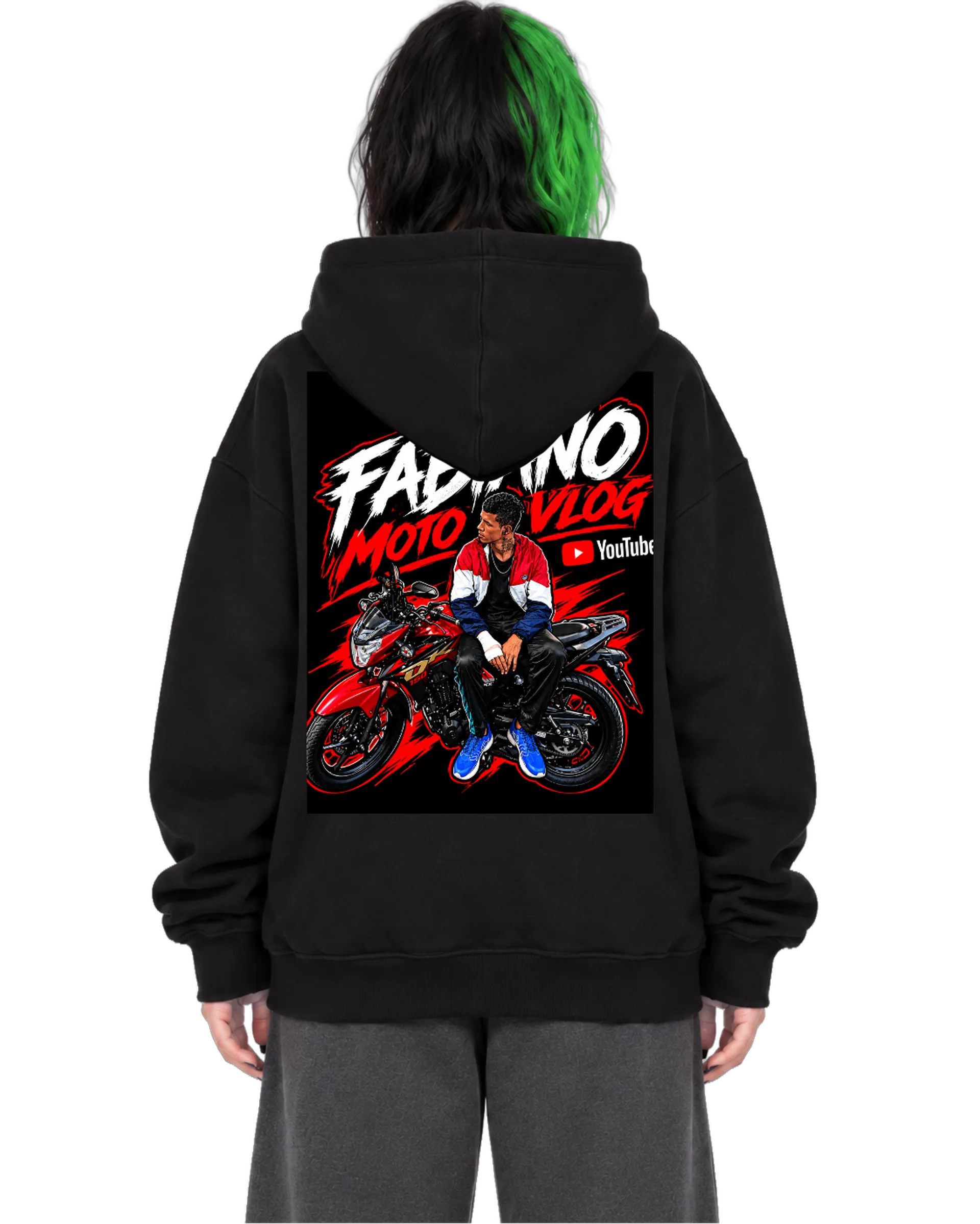Blusa de moletom personalizada de fabianomotovlog — imagem 2 de 6