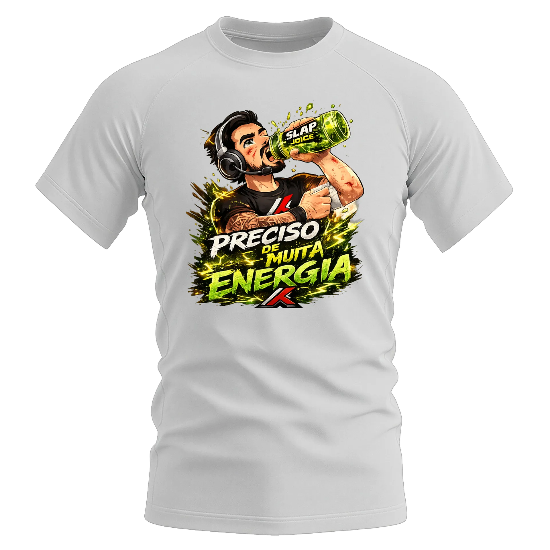 Camiseta Dry Fit Estampa Gamer Preciso de Muita Energia - Imagem 1