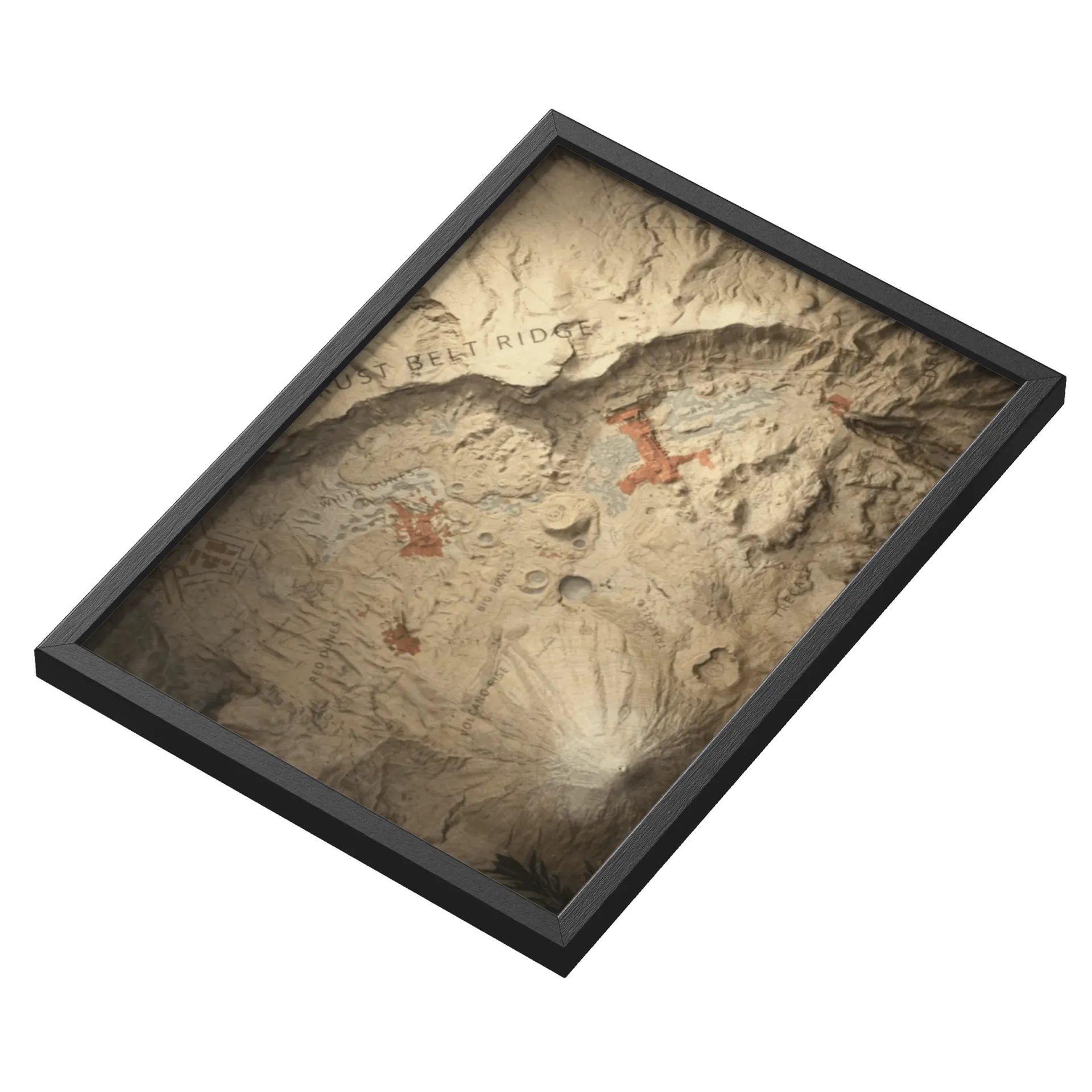 Mapa da superfície - quadro A3 [vidro] de costellaxx — imagem 3 de 3