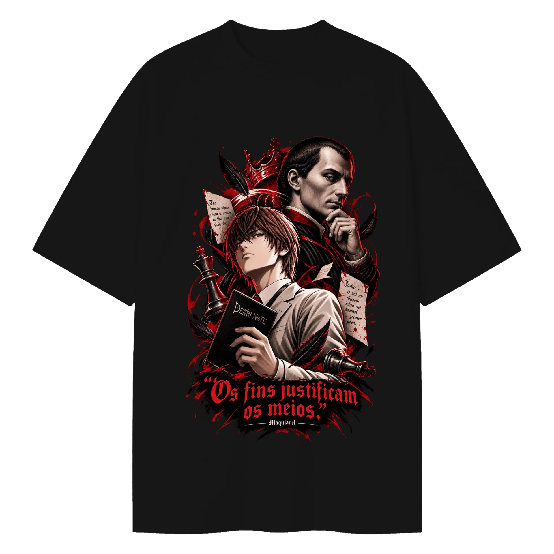 Camiseta Oversized Kira e Maquiavel - Imagem 1