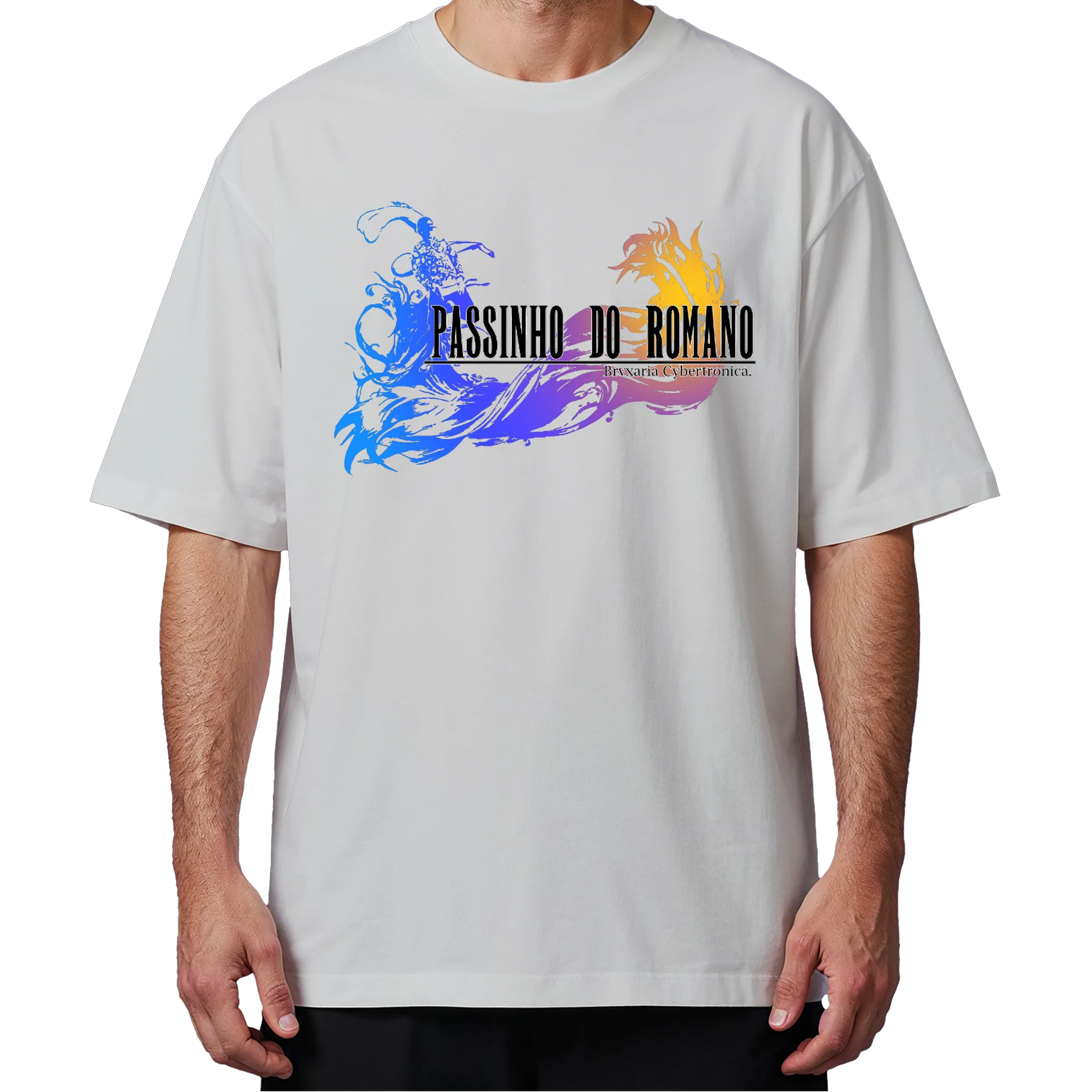 Oversized Passinho do Romano Branca (Estampa na frente) de BRVXO — imagem 4 de 6