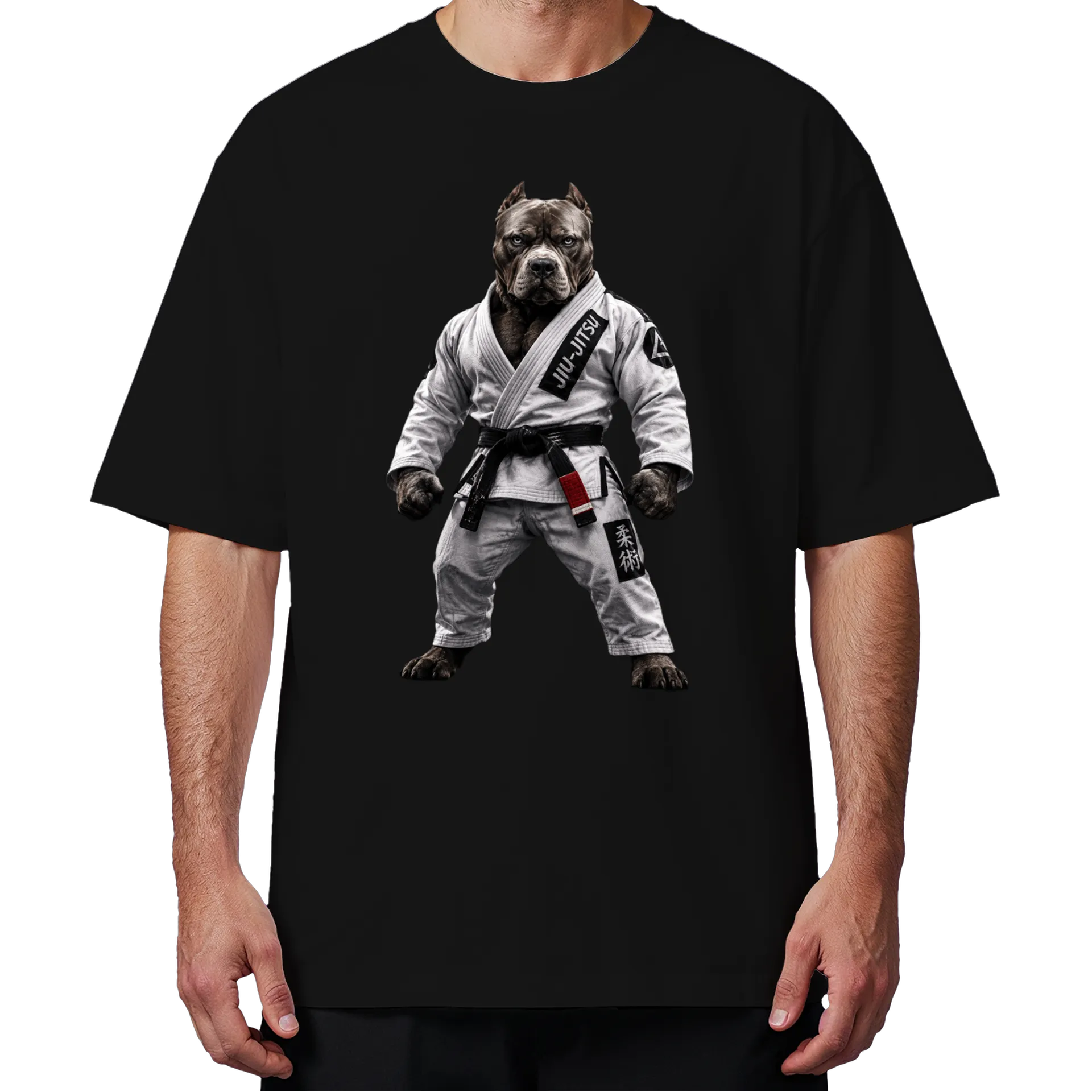Camiseta Oversized Cachorro Lutador de Jiu-Jitsu Realista - Imagem 4
