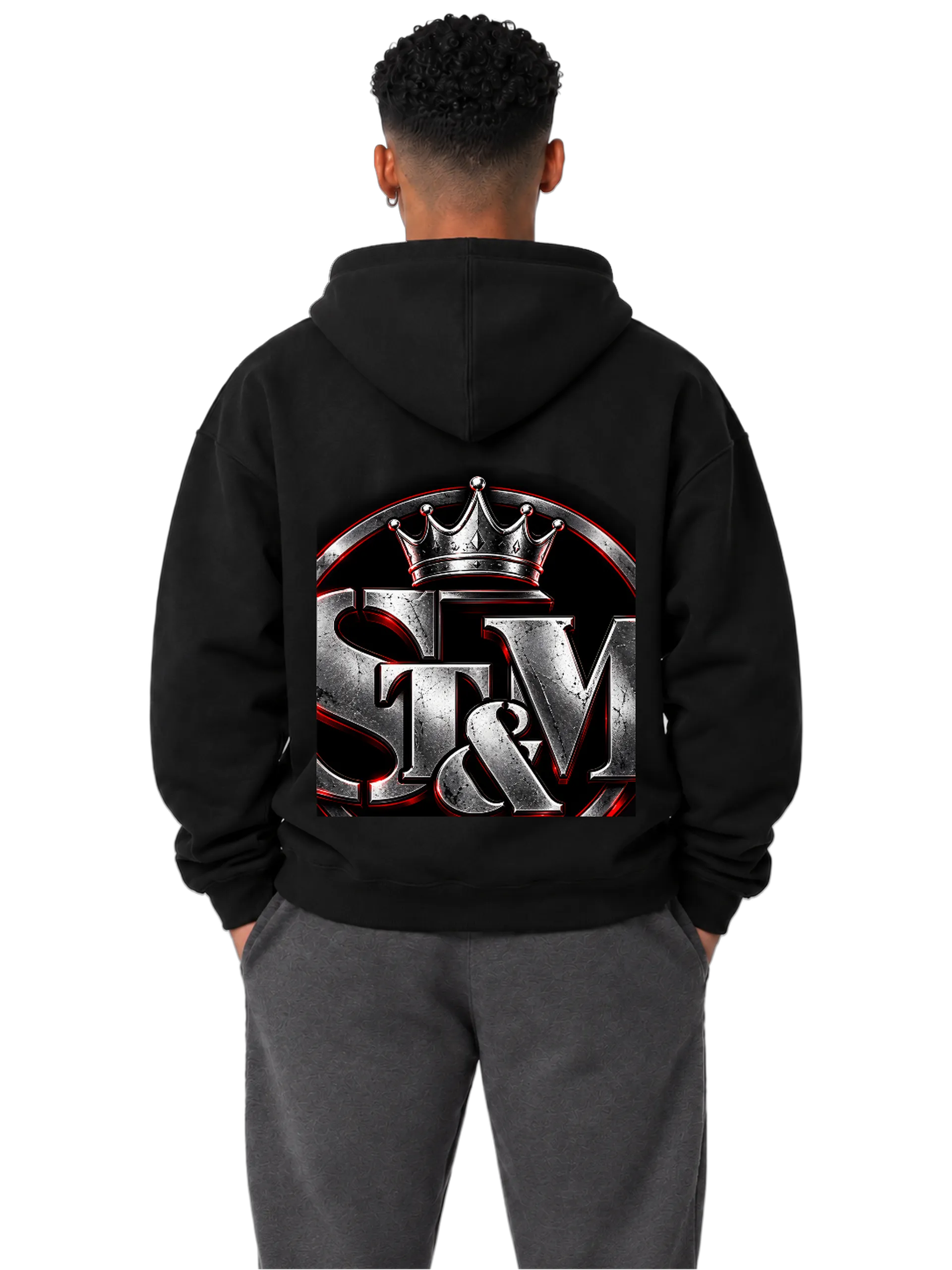 Blusa Moletom Grafite Crown Battle Estampa Metalizada de Stanley Money Team  — imagem 4 de 6