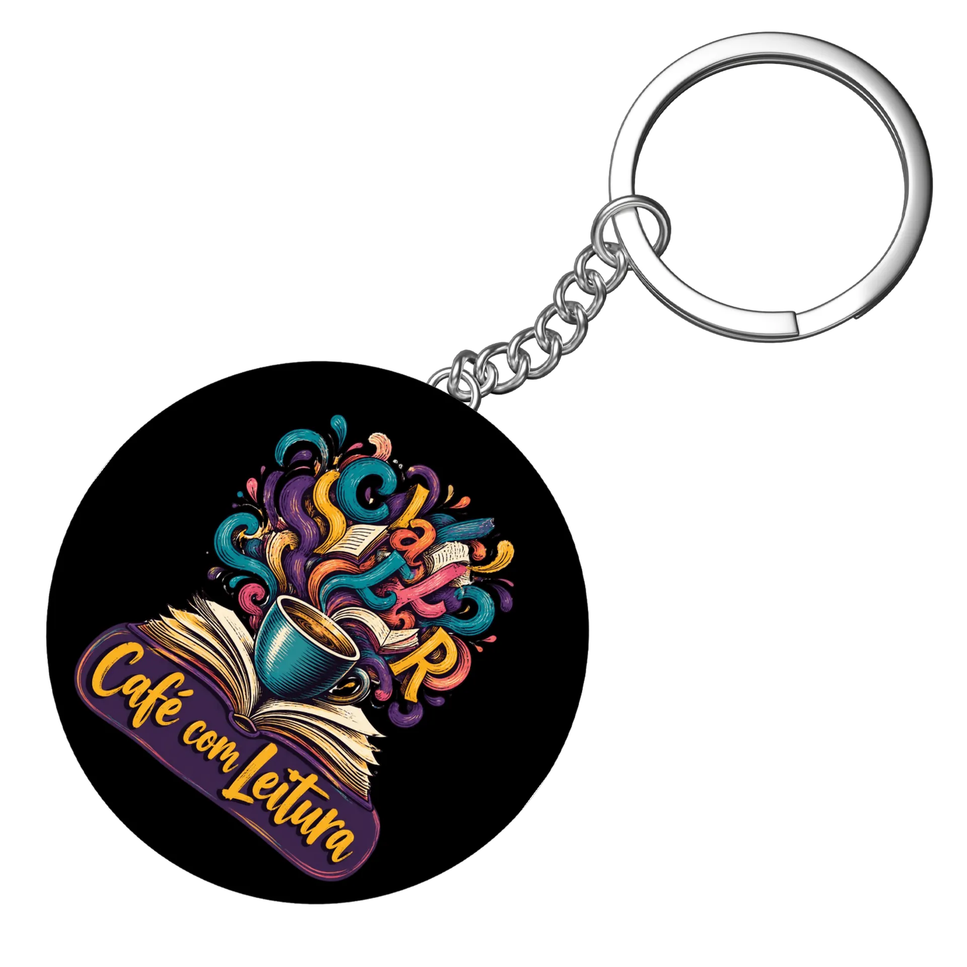 Chaveiro personalizado Café com Leitura de Henrique Freitas — imagem 3 de 3