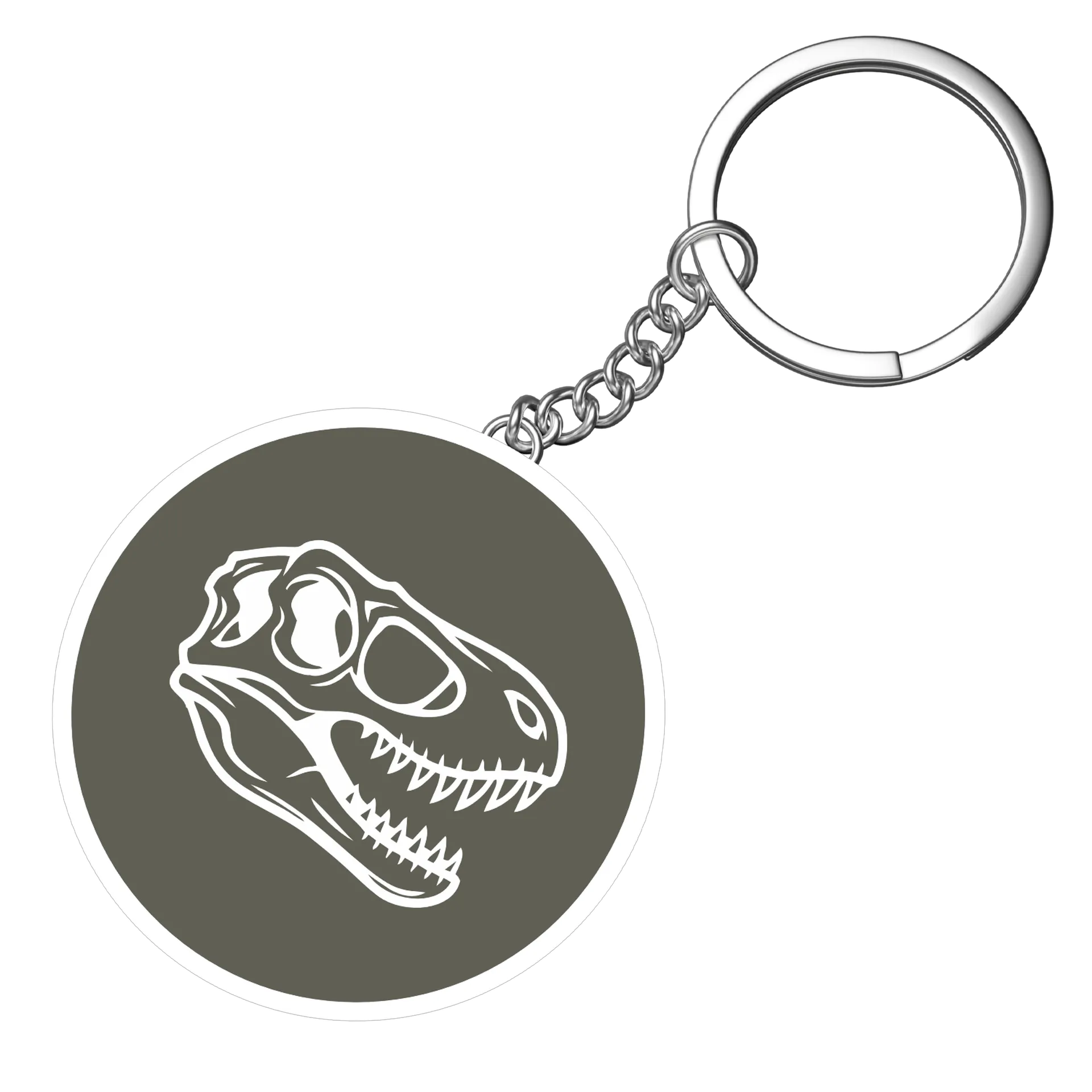 Chaveiro MDF Cabeça de Dinossauro Estampa Criativa - Imagem 4