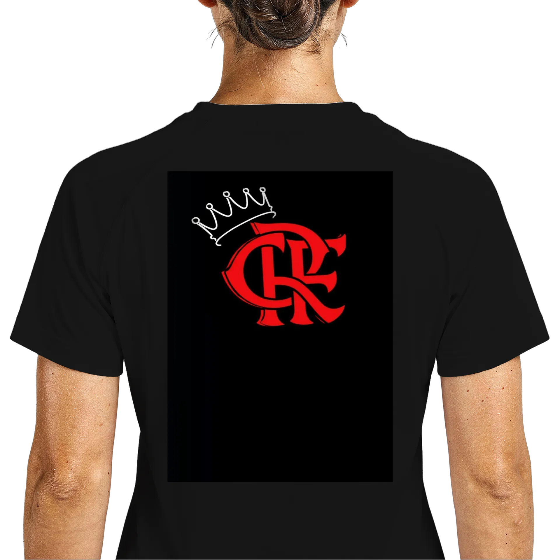 Camiseta Dry Fit Club Flamengo Estampa Vermelha Preta 100% - Imagem 1