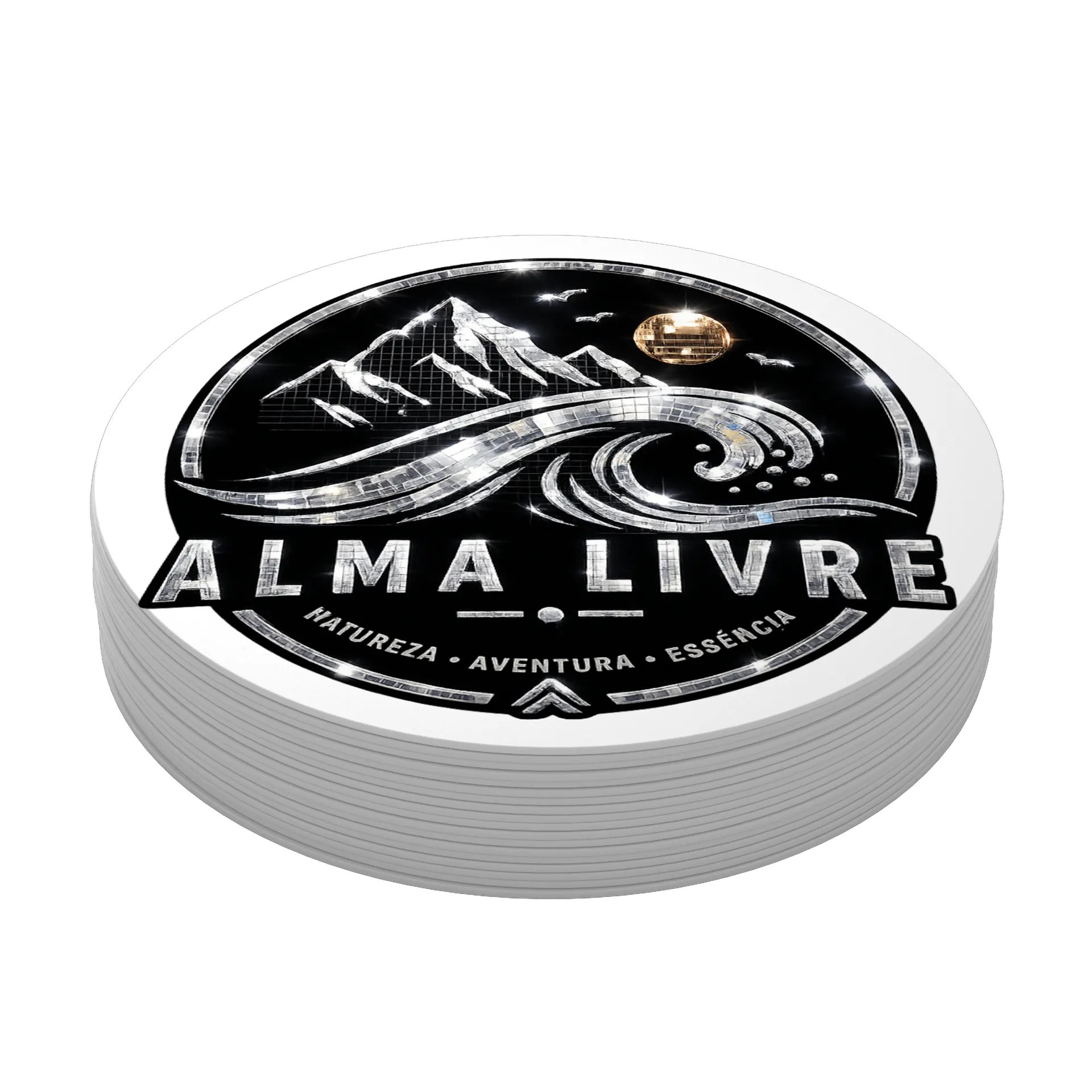 Porta-copo MDF Alma Livre Natureza Aventura 10x10cm - Imagem 4