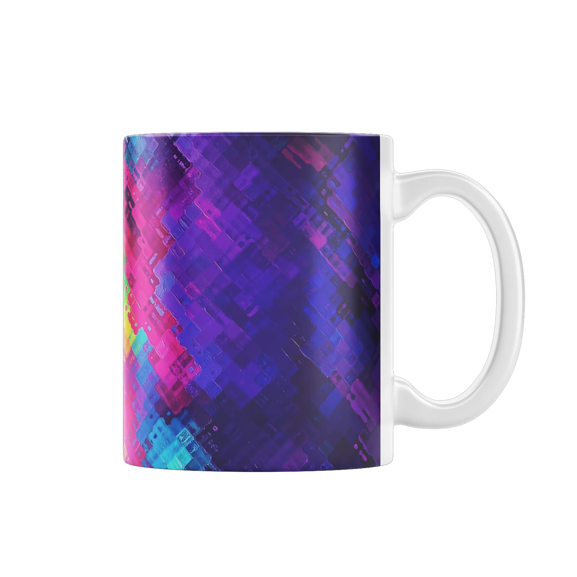 Caneca Porcelana Arte Colorida 325ml - Imagem 1
