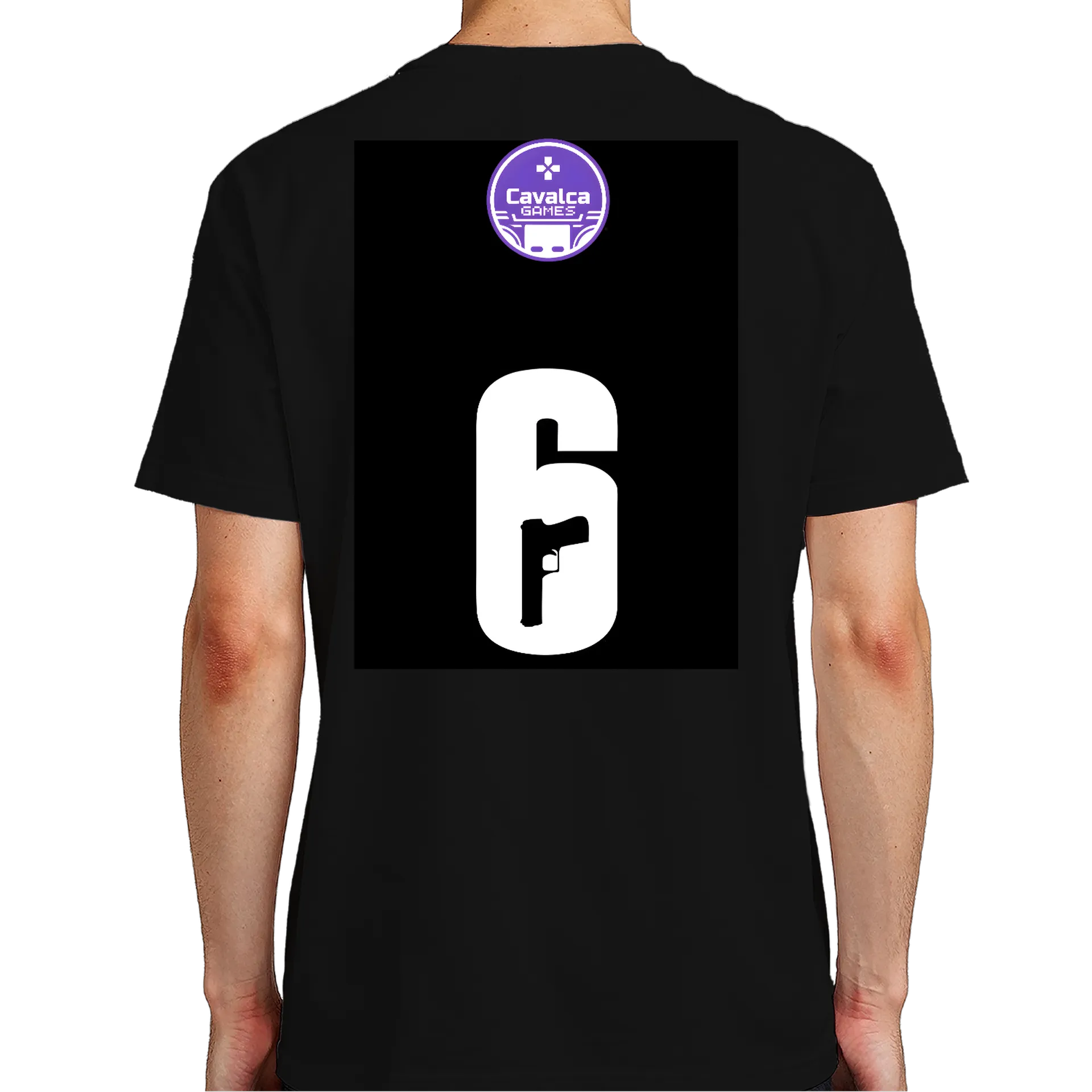 Camiseta Logo CavalcaGames 100% Algodão Preto de Cavalcamatheus — imagem 6 de 6