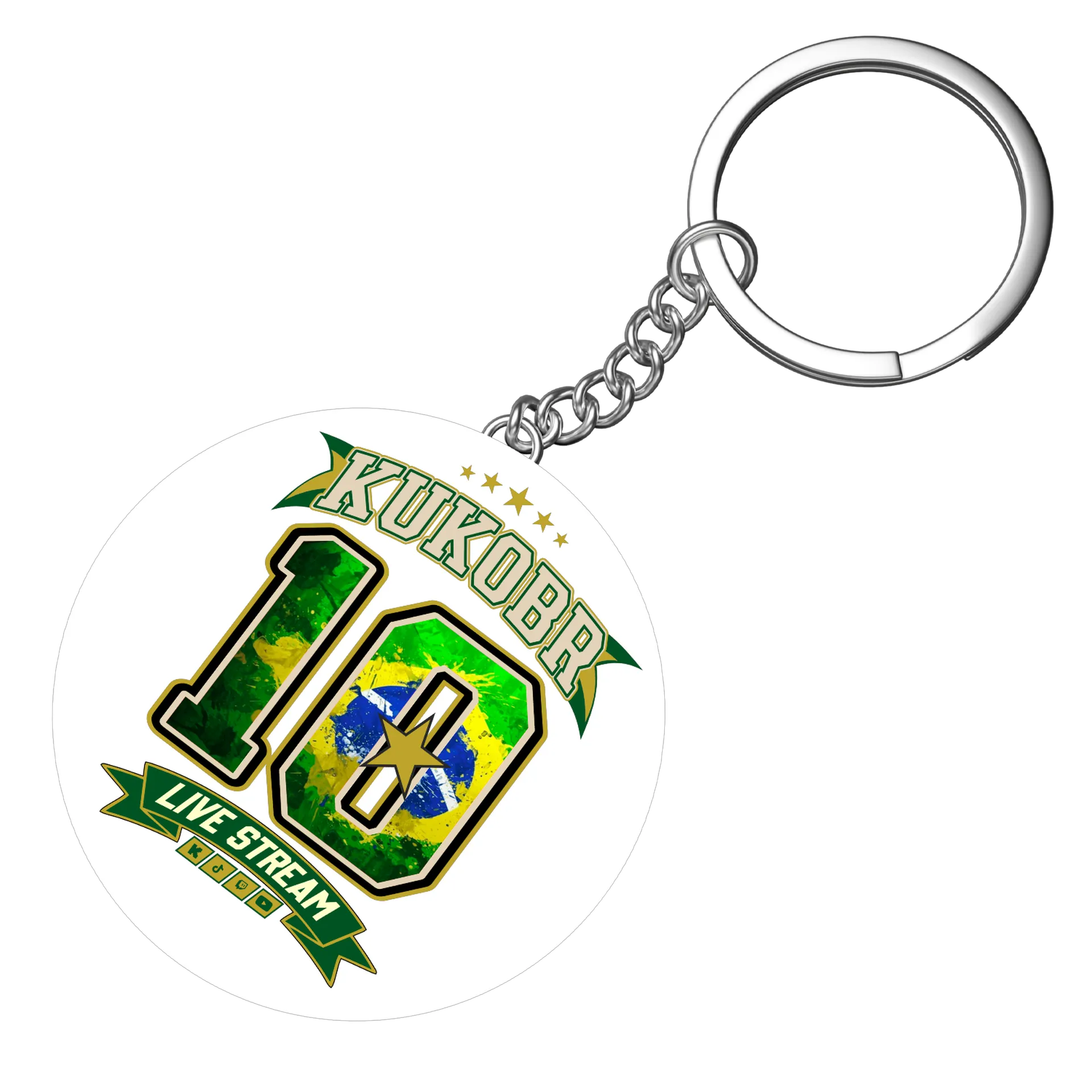 Chaveiro MDF Kukobr 10 Live Stream Brasil - Imagem 4