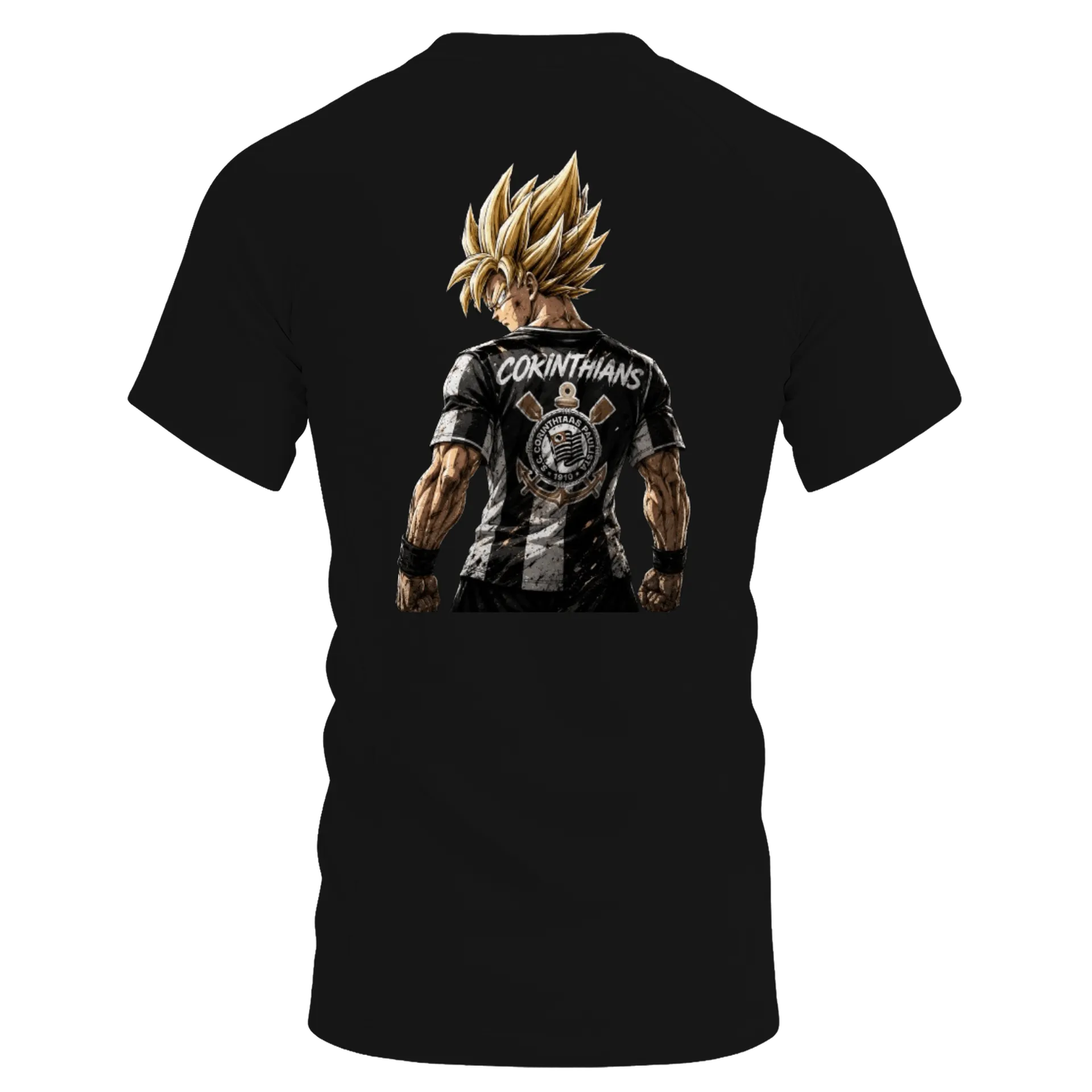 Camiseta Dry Fit Estampa Corinthians Dragon Ball 100% de Arena Fut IA