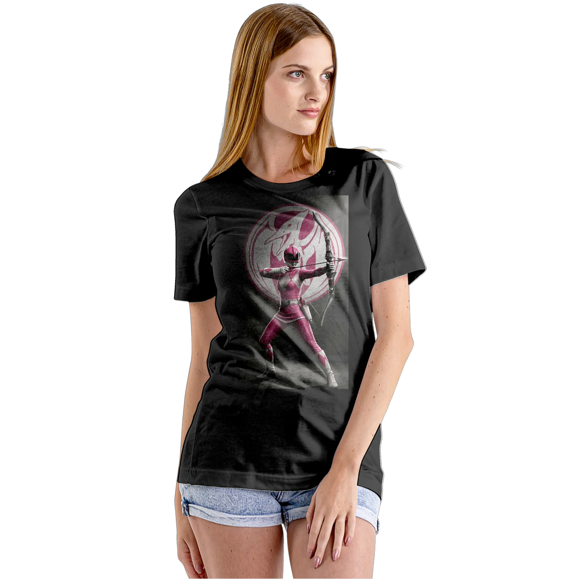 Camiseta Babylook Arqueira Rosa Estilo Realista 100% Algodão - Imagem 5