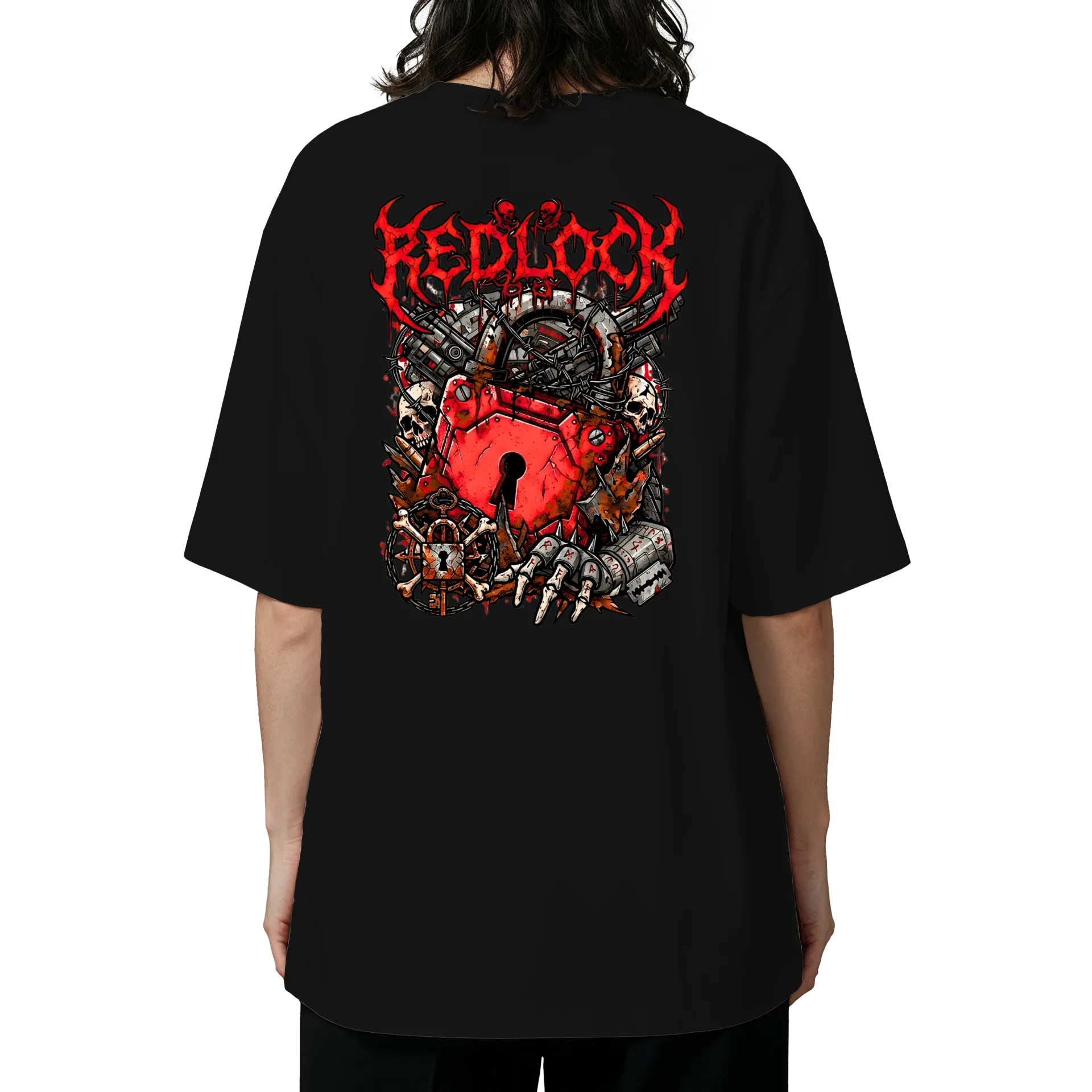 Camiseta Oversized REDLOCK🩸 - War Never Seen - Imagem 5