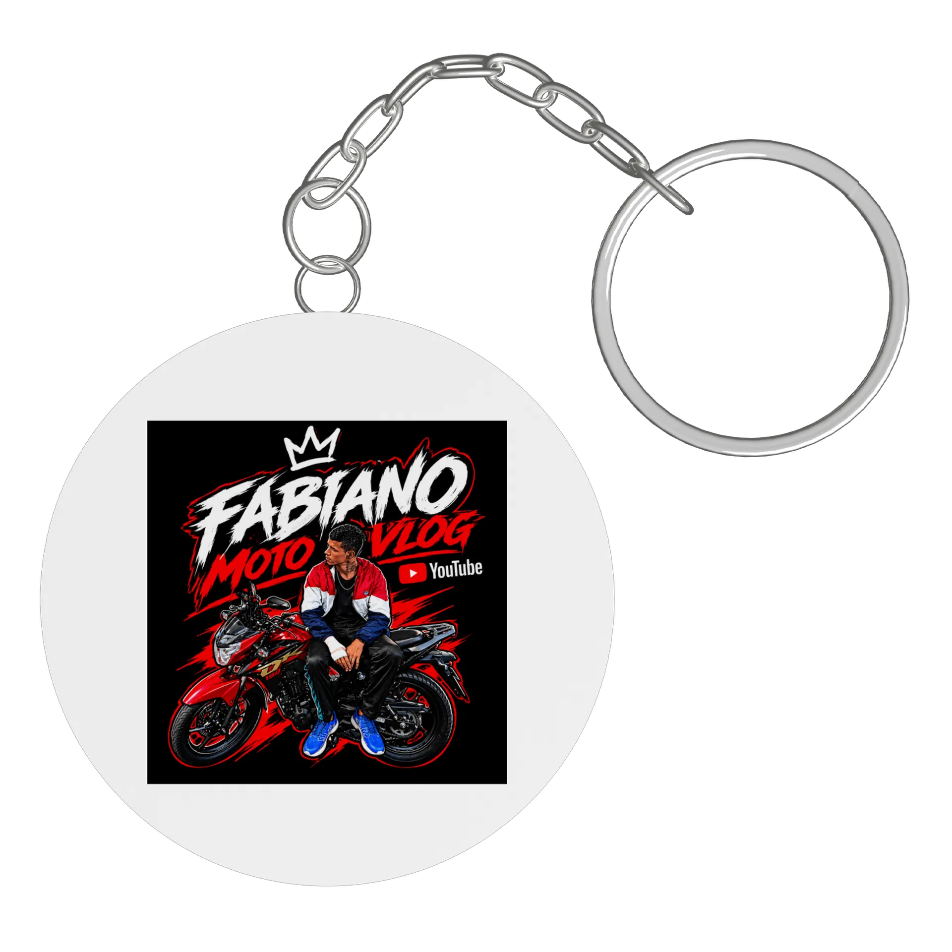 Chaveiro personalizado de fabianomotovlog — imagem 2 de 3