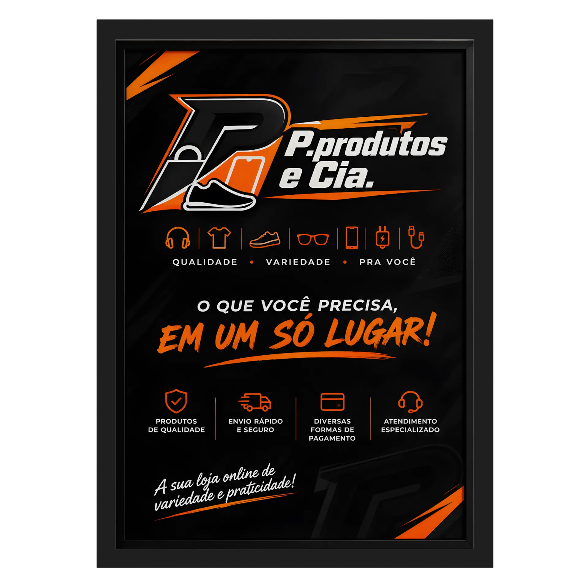 Quadro A3 personalizado Com Vidro - Imagem 1