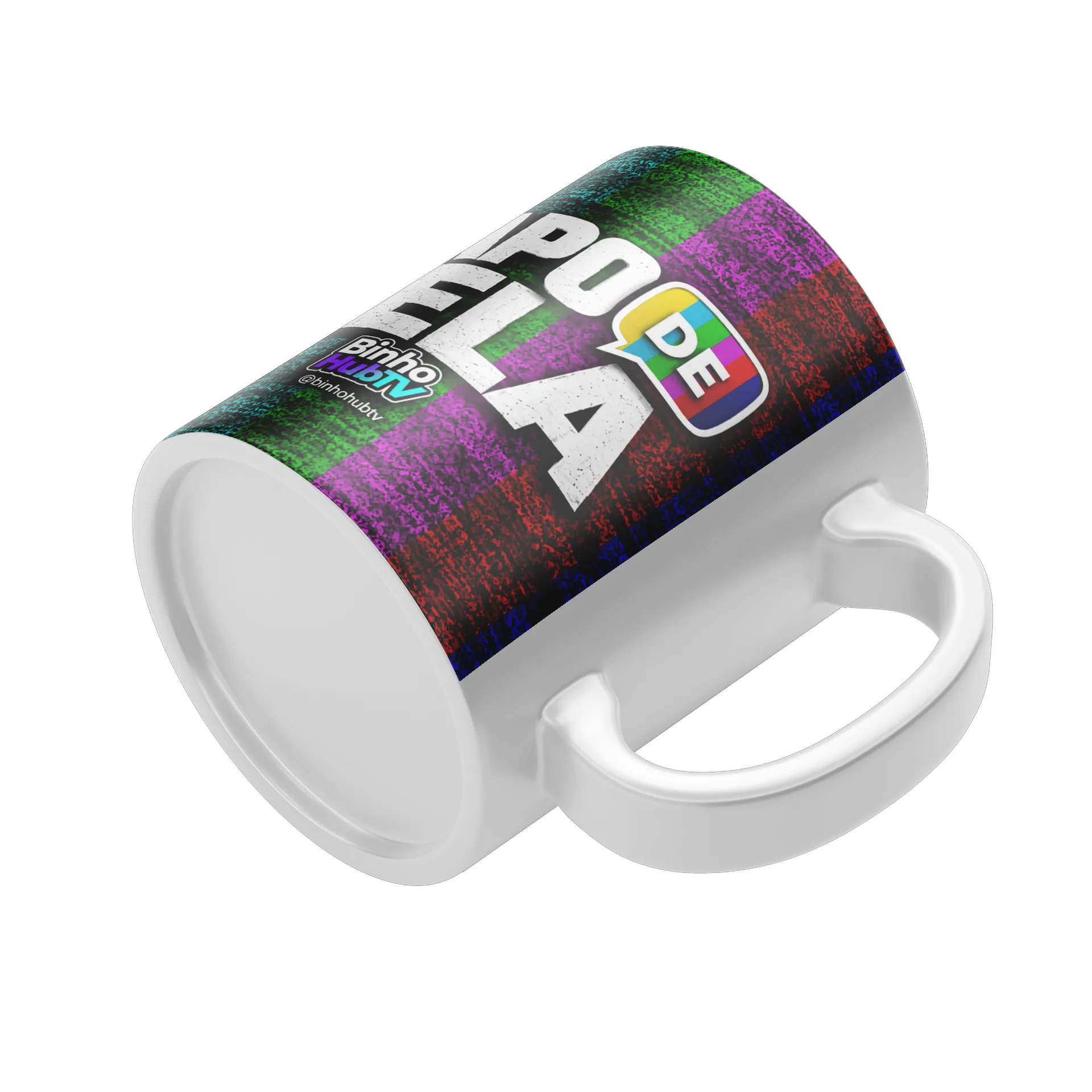 Caneca Papo de Tela Estampa Tipográfica Colorida 325ml - Imagem 4