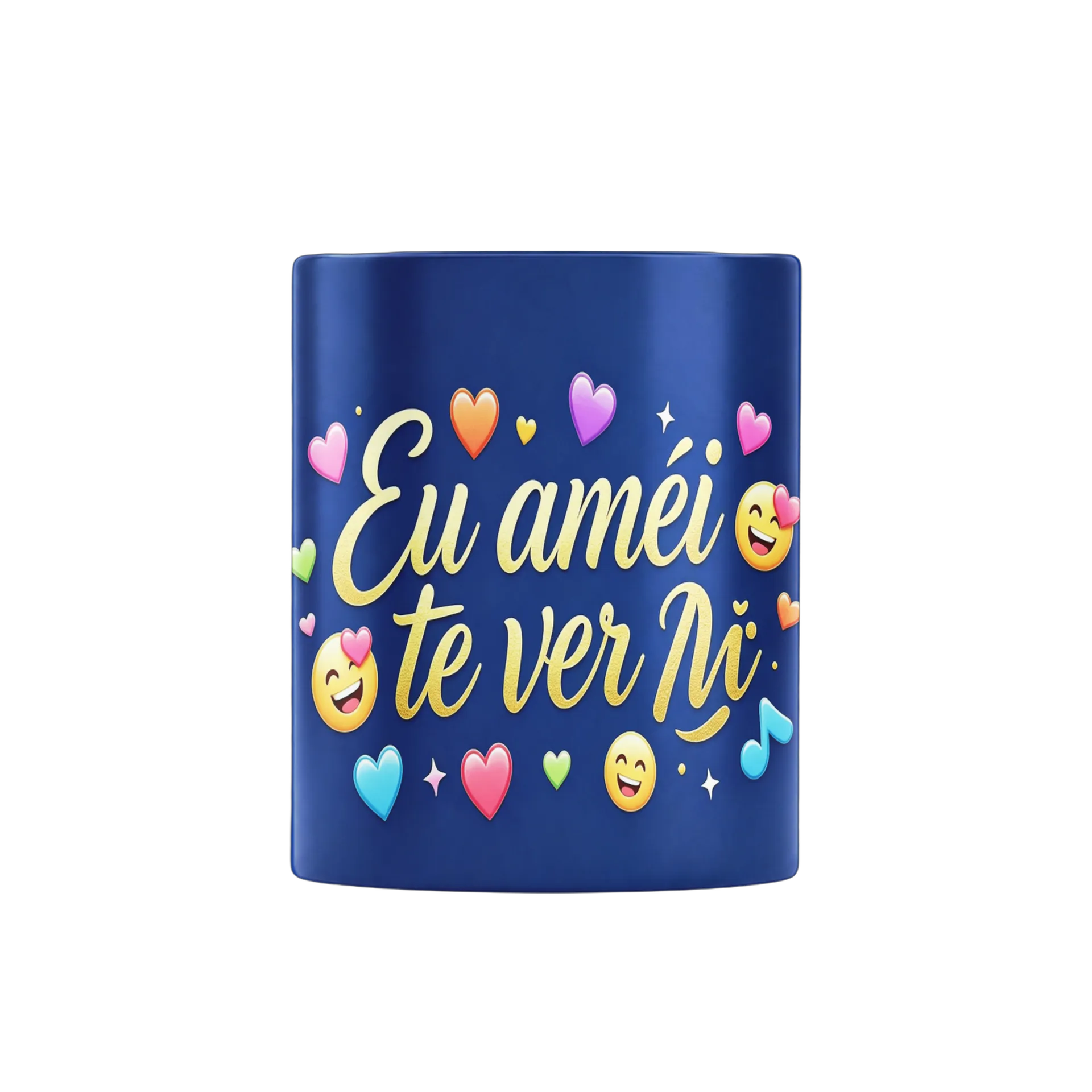 Caneca Cerâmica Mensagem Emoji Coração 325ml - Imagem 3