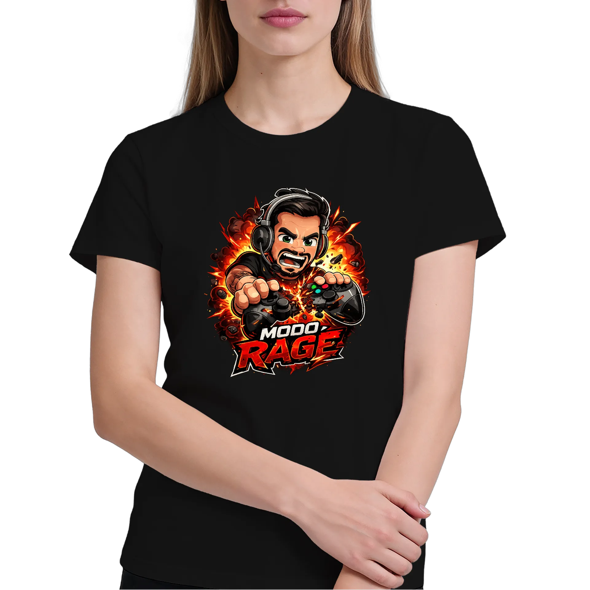 Camiseta Modo Rage Estampa Gamer 100% Algodão - Imagem 4