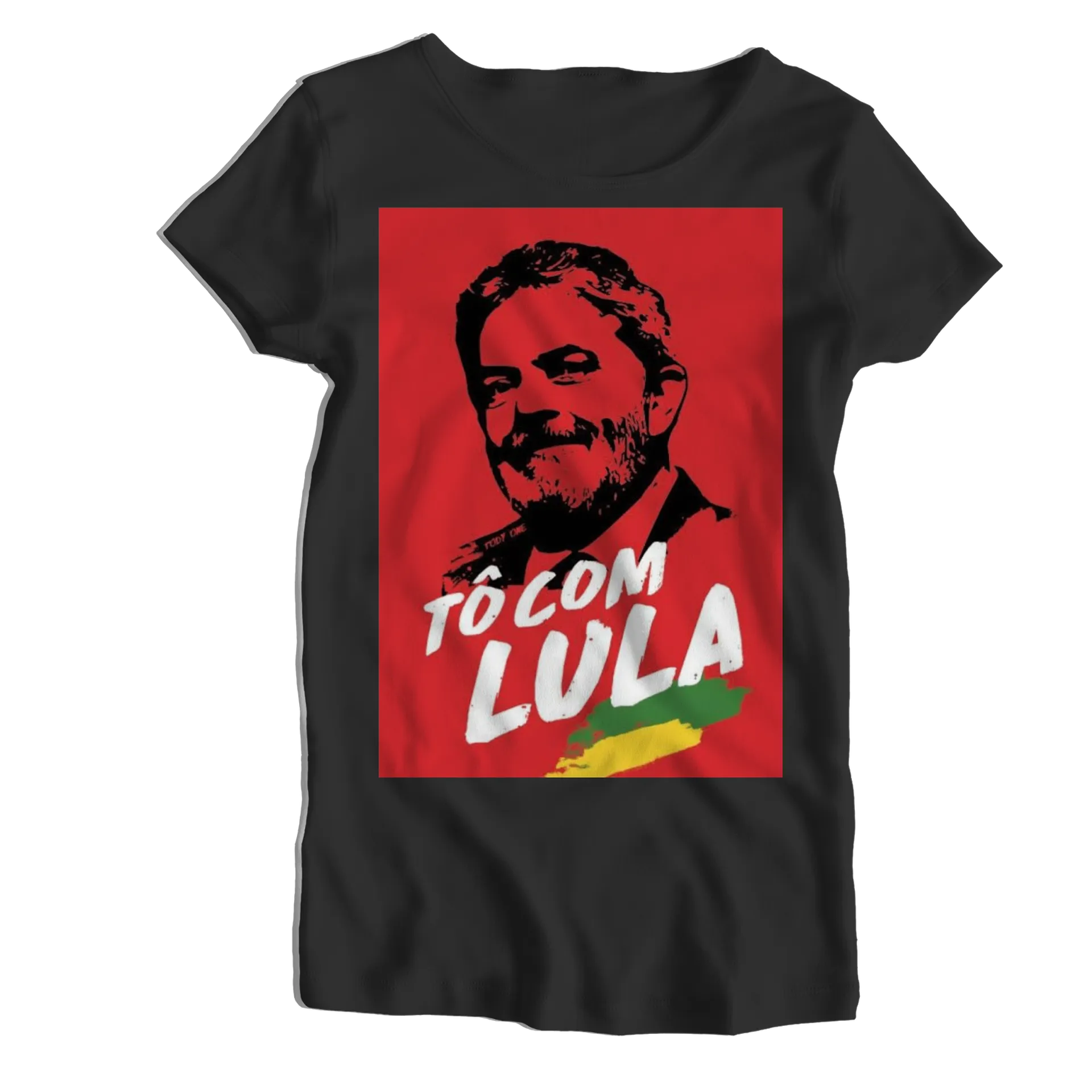 Camiseta Babylook Tô Com Lula Estampa Tipográfica 100% - Imagem 1