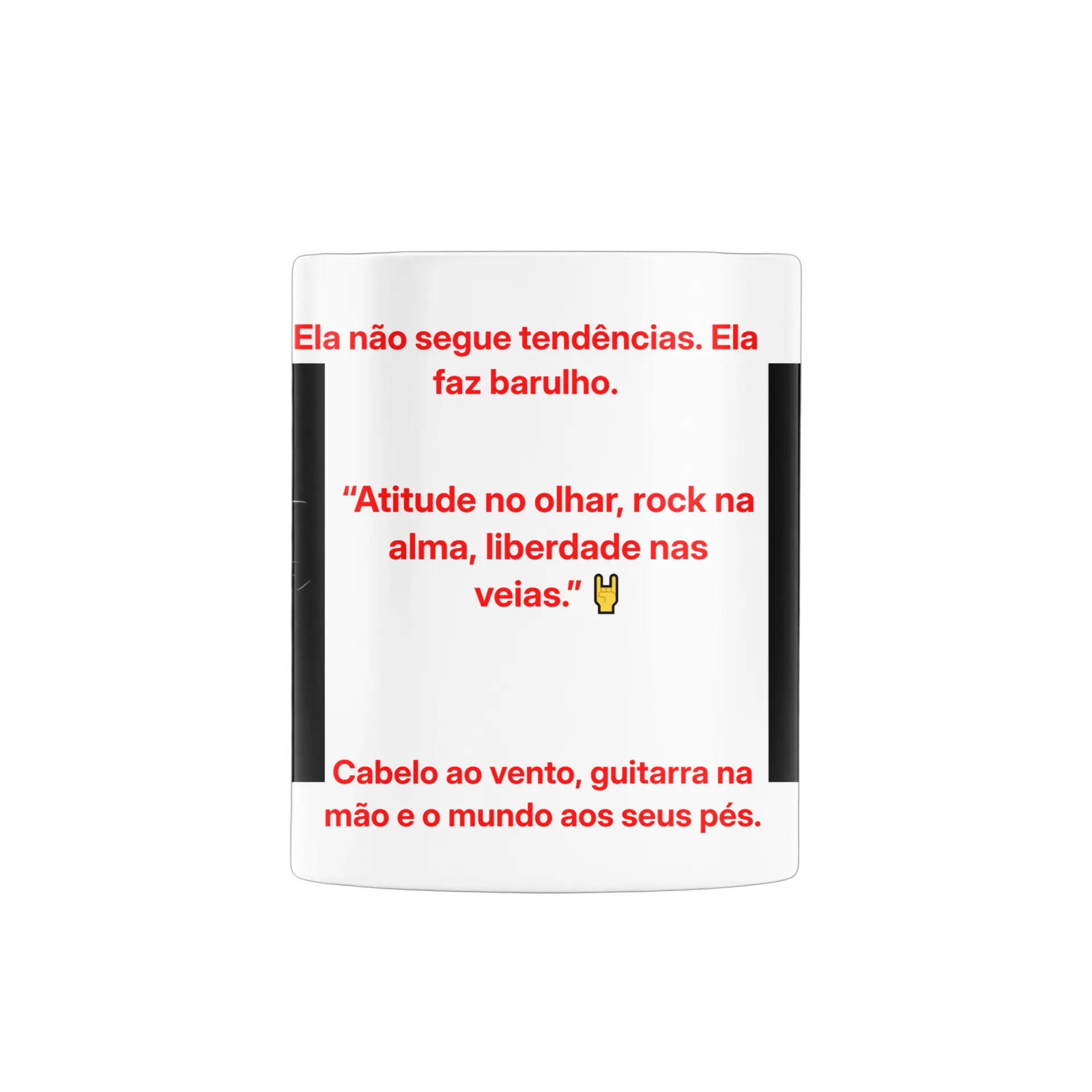 Caneca Estampa Rock Mulher de Óculos 325ml - Imagem 2