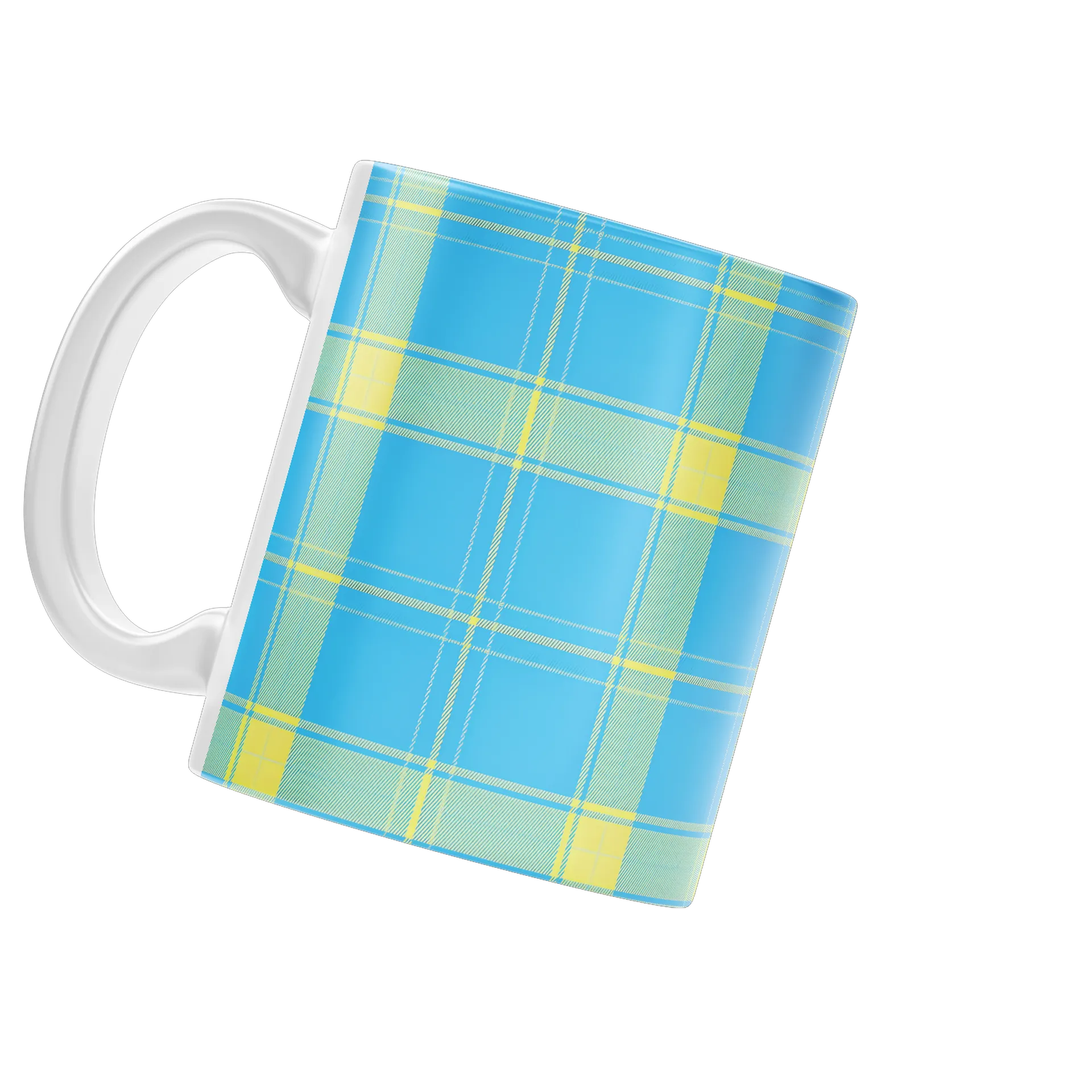 Caneca Porcelana Estampa Plaid 325ml - Imagem 3