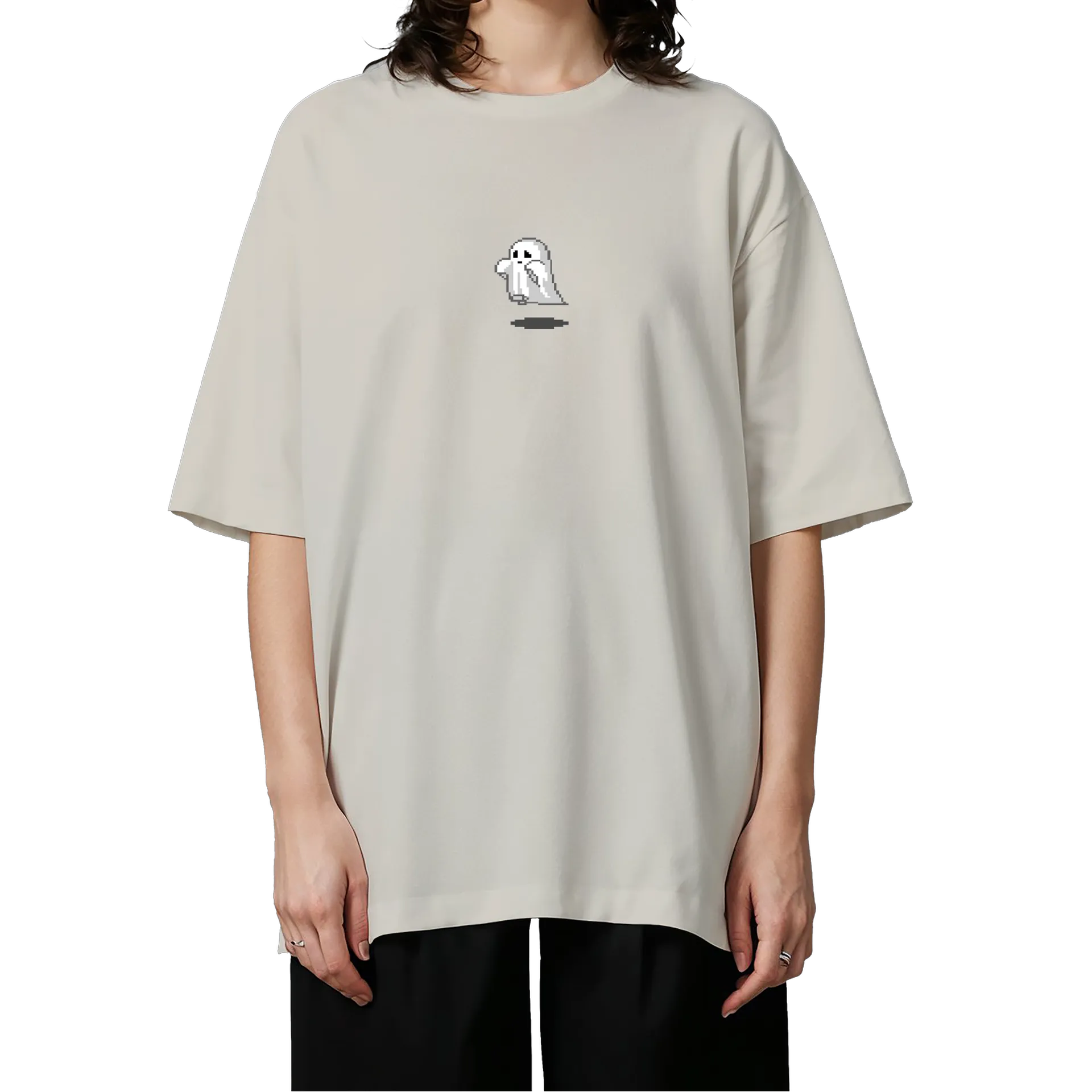 Camiseta Oversized Fantasma Pixel - Imagem 3