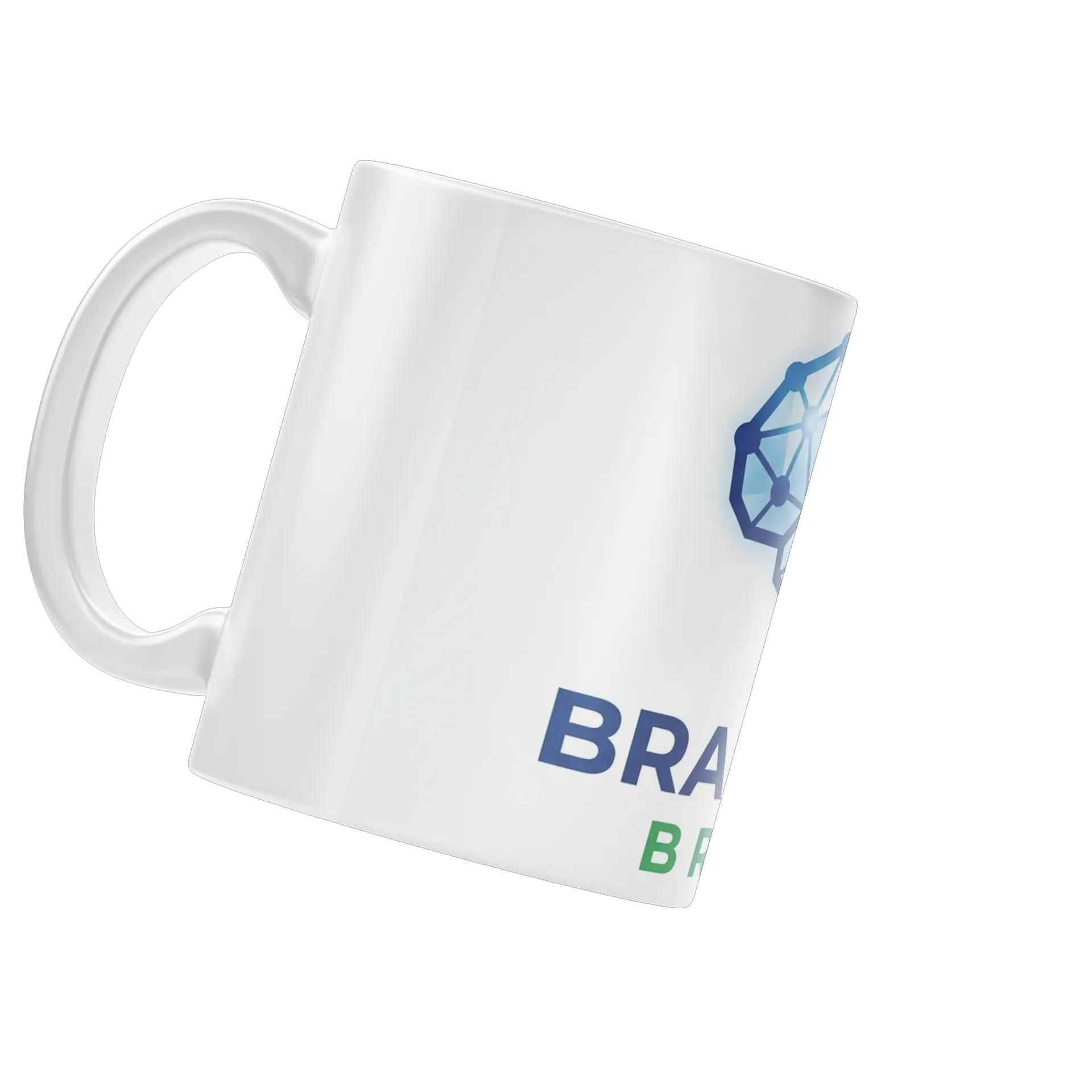 Caneca Porcelana Cérebro Verde e Azul 325ml - Imagem 3