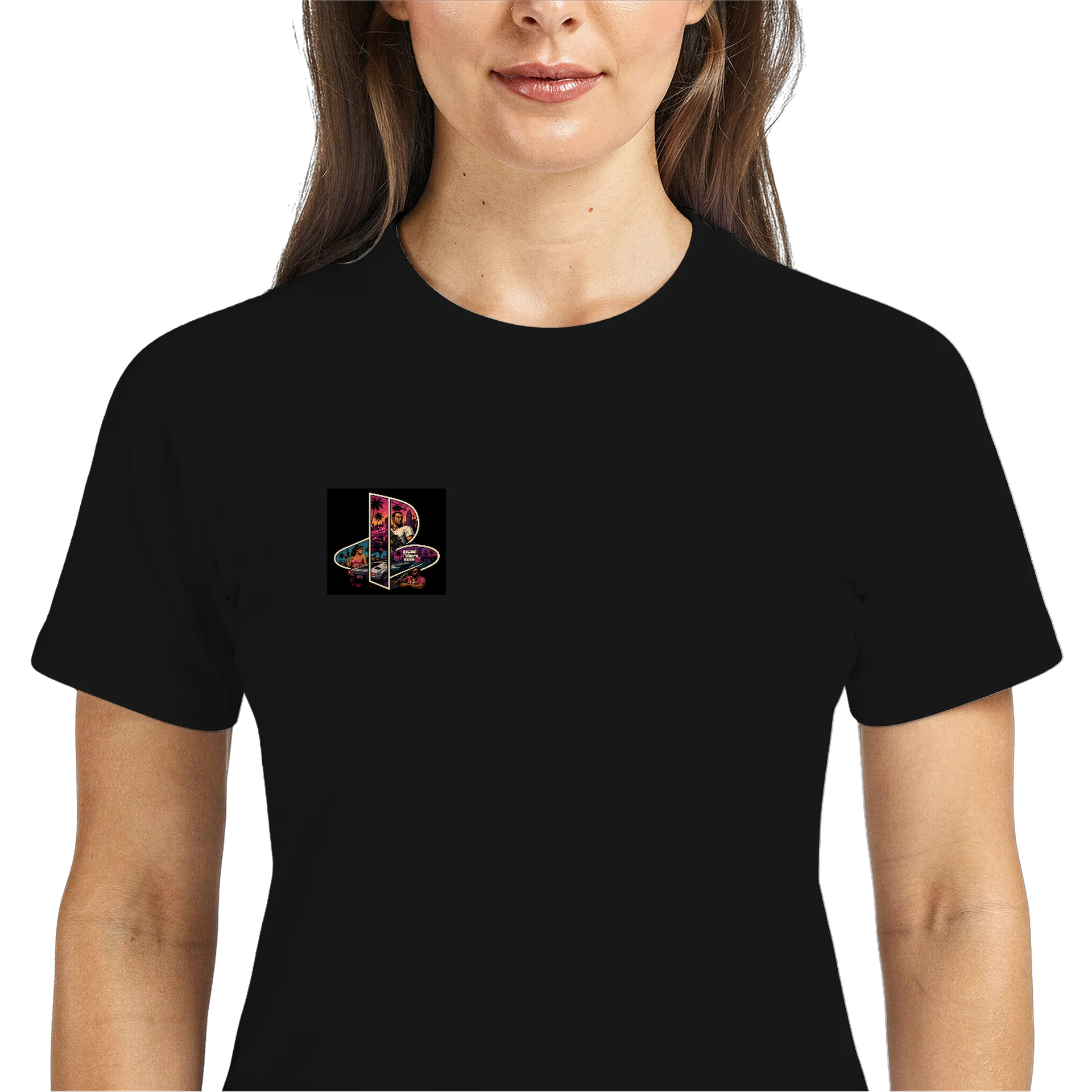 Camiseta Dry Fit GTA VI Neon Tipográfica 100% Poliéster - Imagem 3