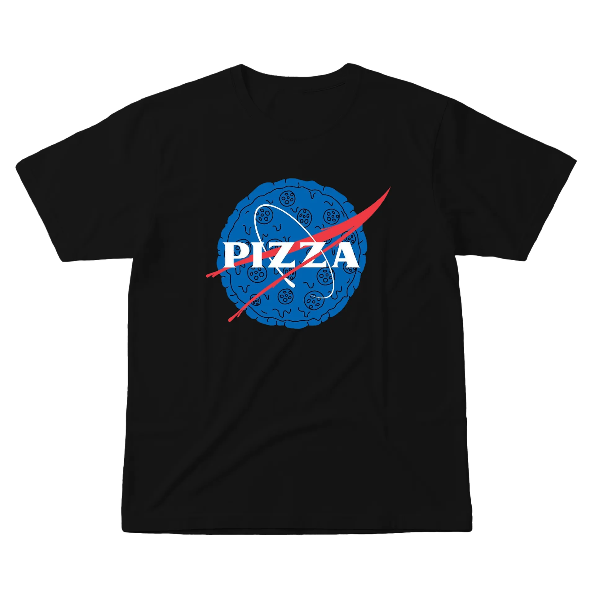 Camiseta Pizza Estilo NASA 100% Algodão - Imagem 1