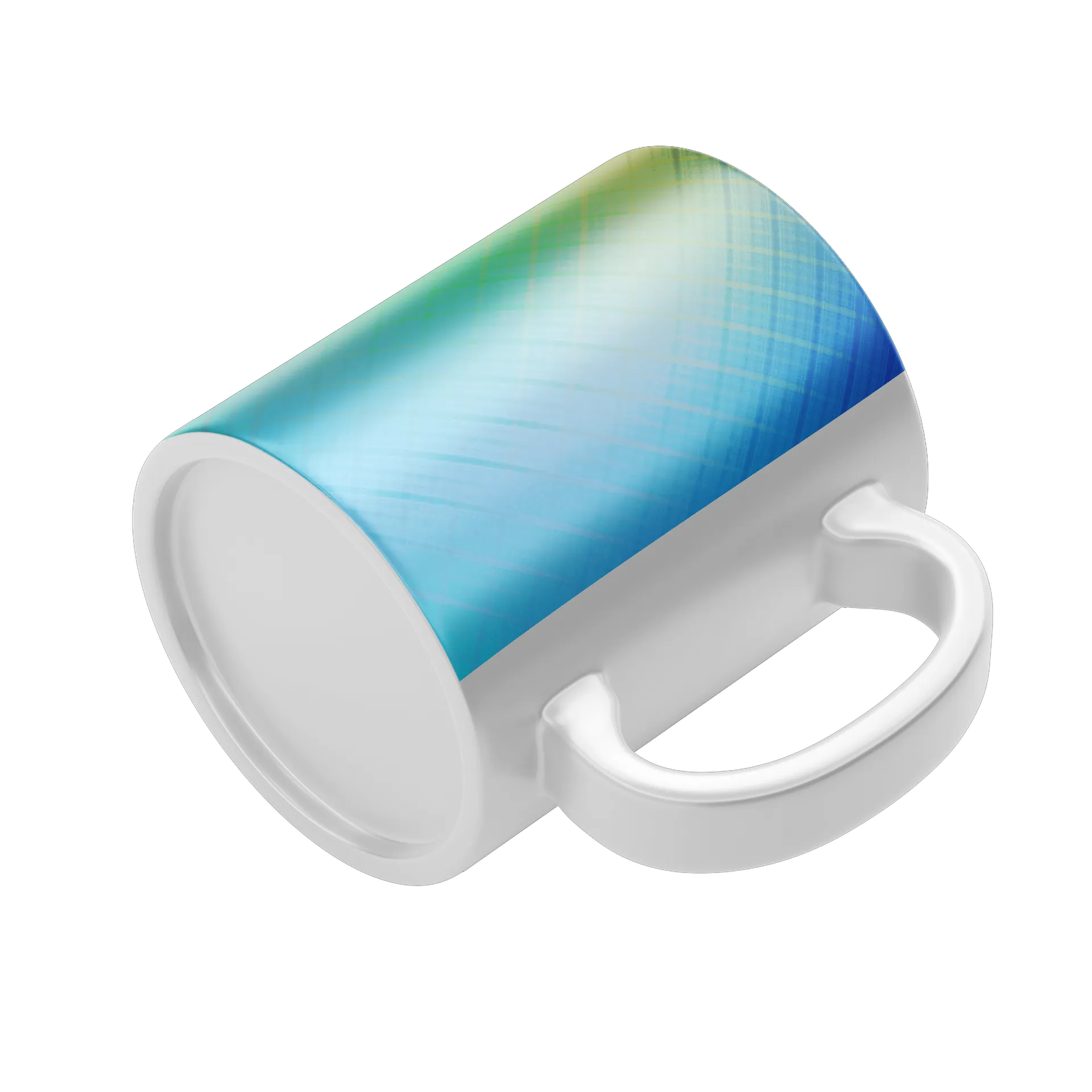 Caneca porcelana Quadro Cores Geométricas 325ml - Imagem 4