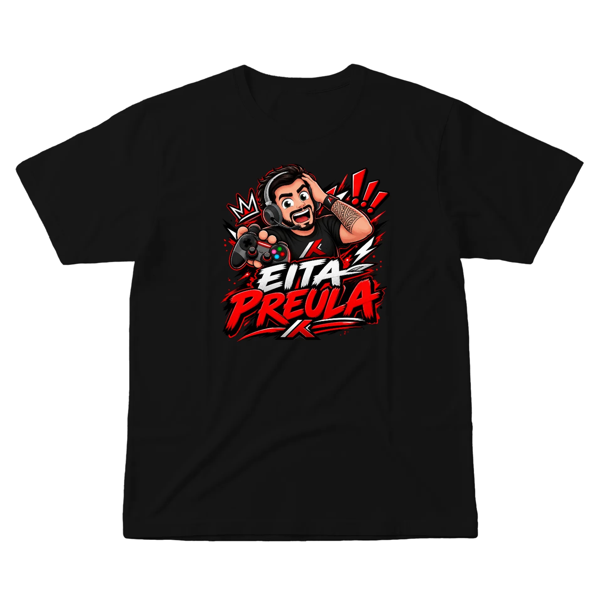 Camiseta Eita Preula Preto 100% Algodão - Imagem 1