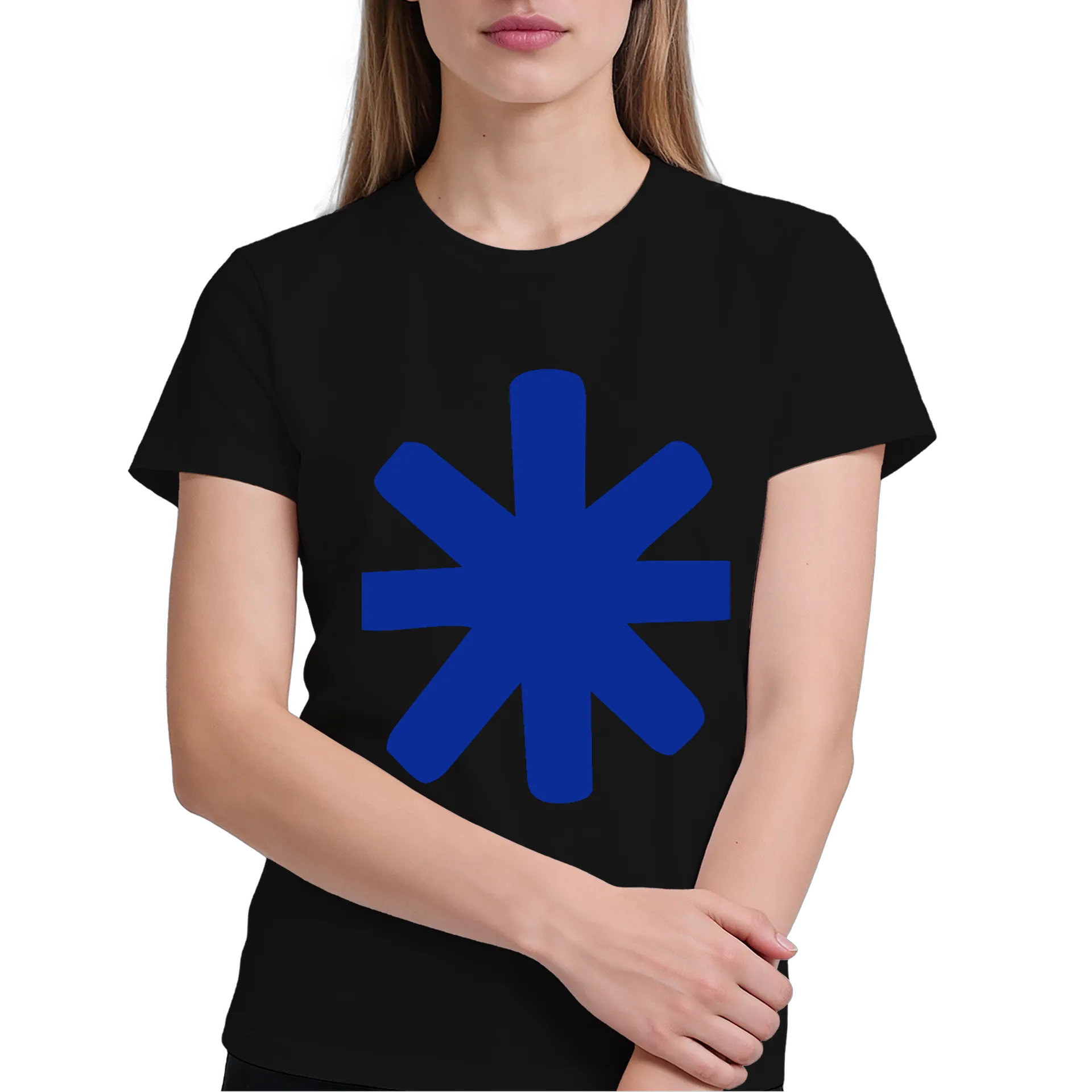 Camiseta Estampa Branca de Azul Gráfico 100% Algodão - Imagem 3