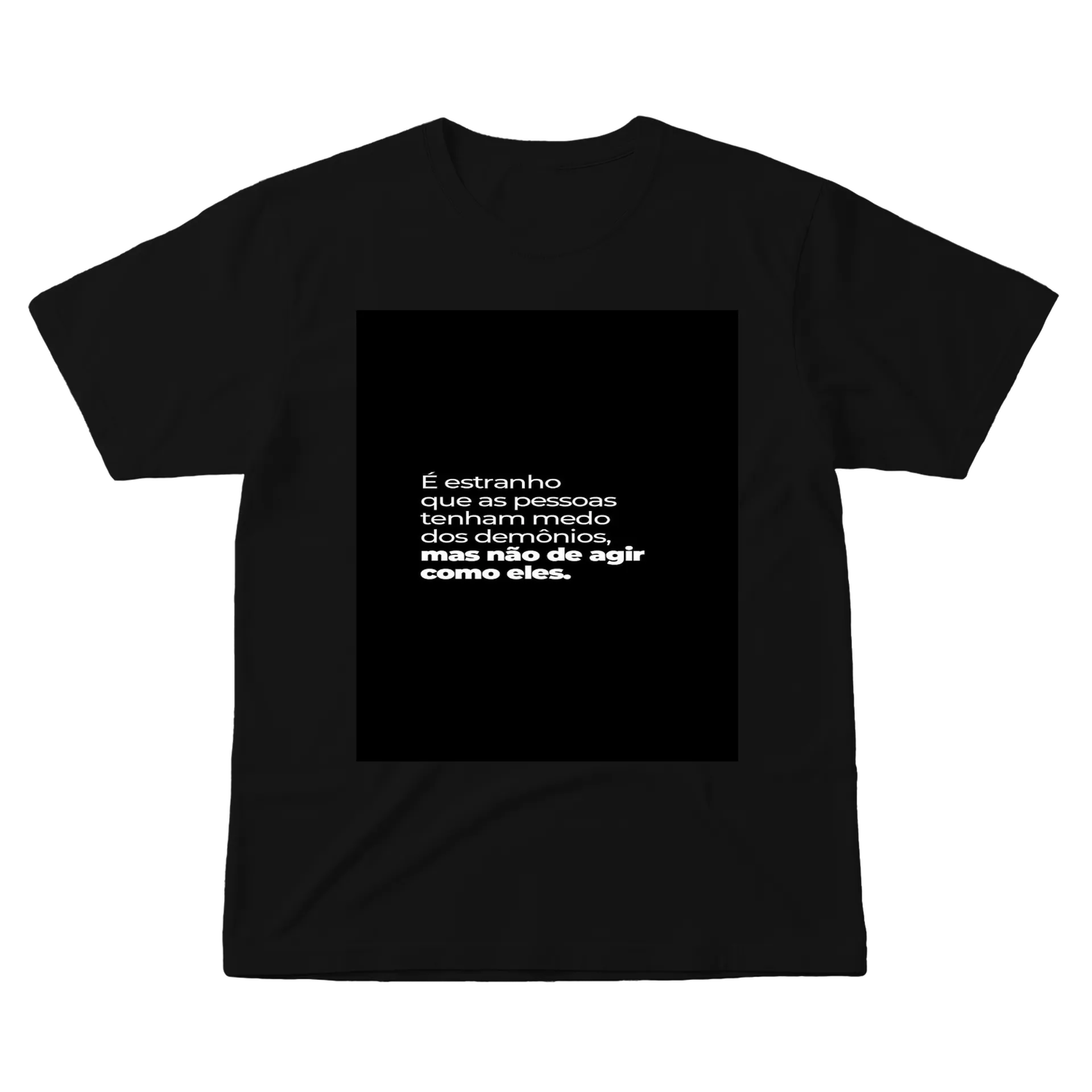 Camiseta Texto Branco Eterno Aprendizagem 100% Algodão - Imagem 1