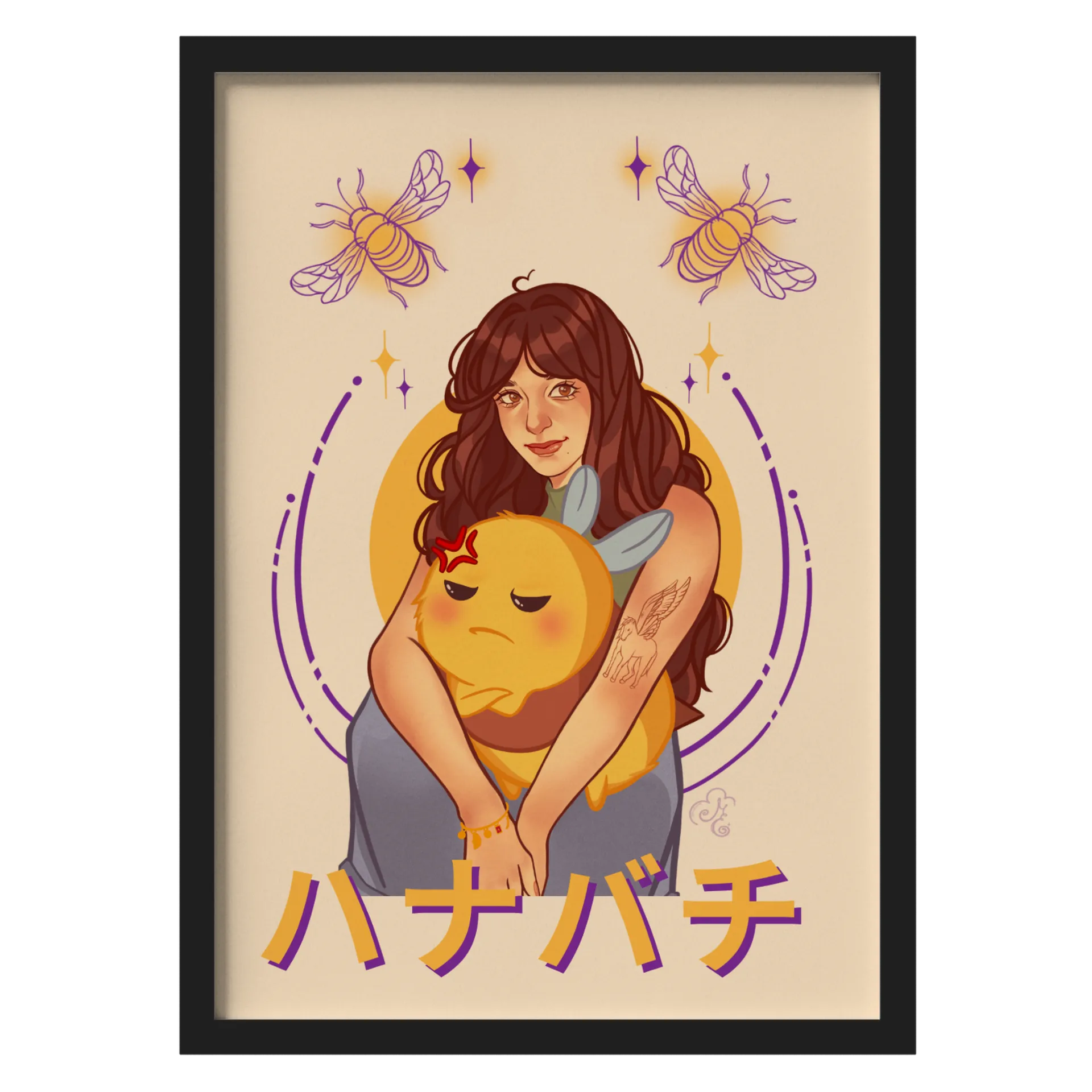 Quadro "Hanabachi" - Versão Amarela - Imagem 1