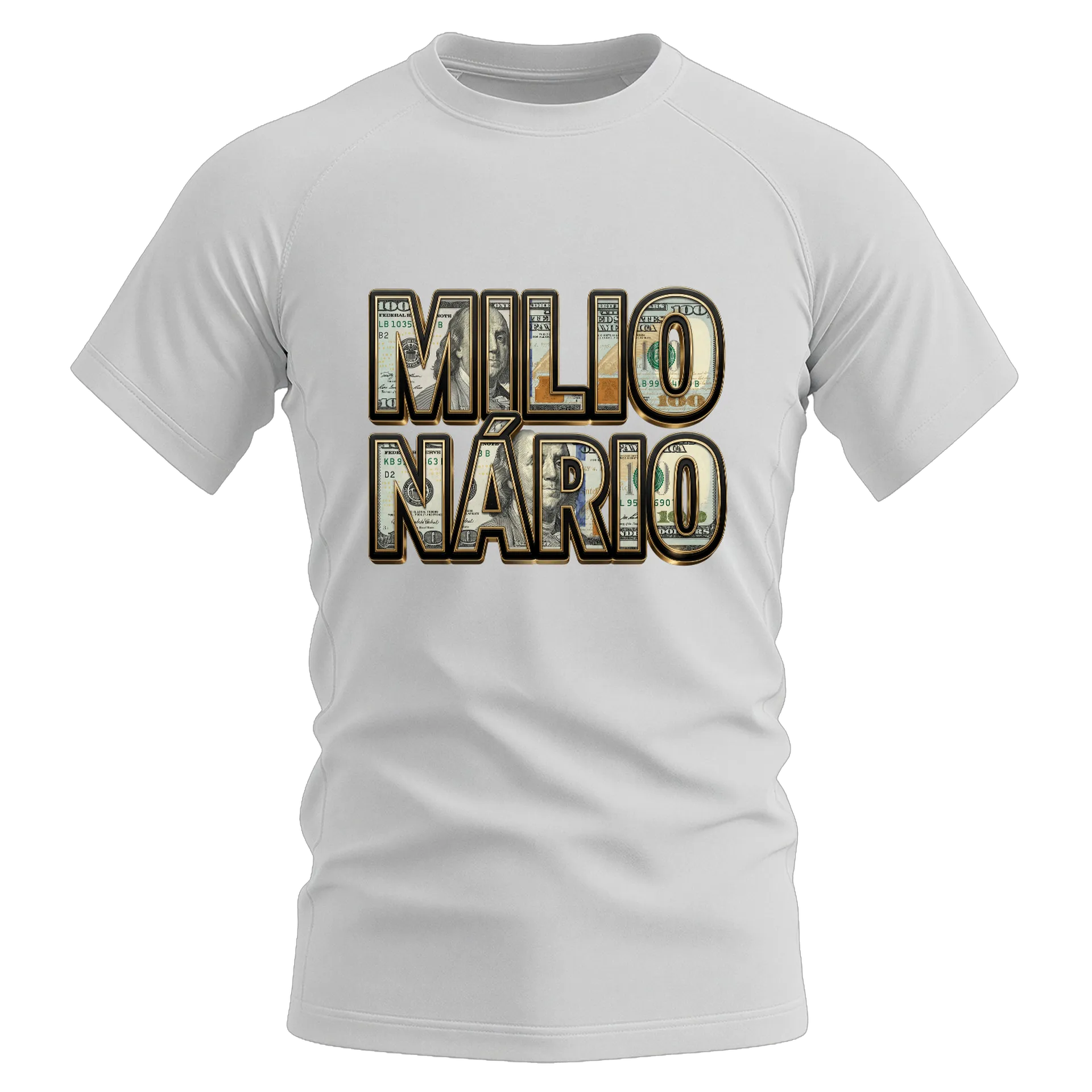 Camiseta Dry Fit Estampa Milionário 100% Polyester - Imagem 1